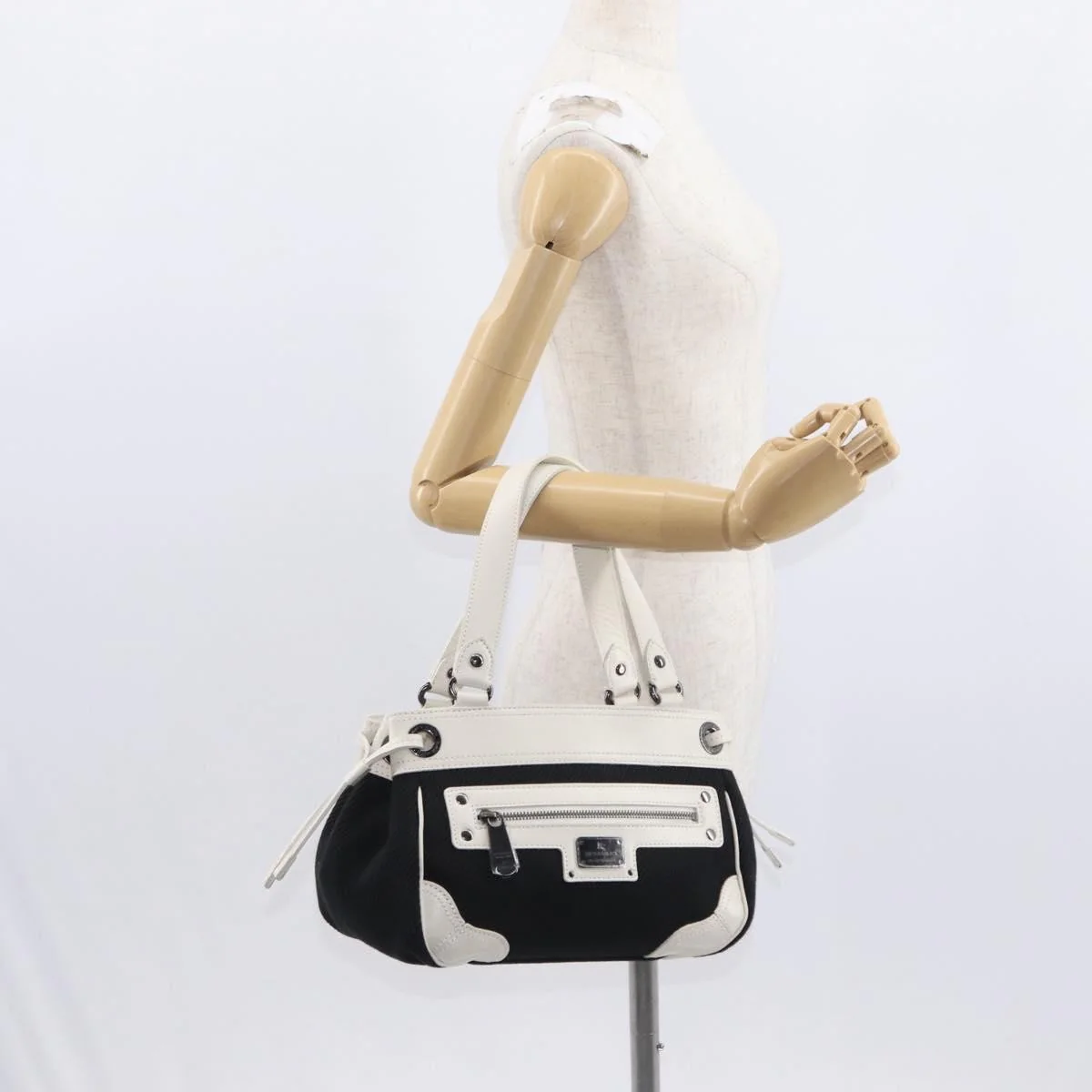 Burberry Vintage Handbag Canvas - Image 13