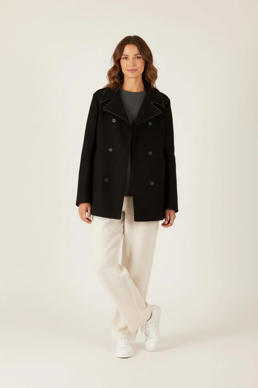 Caban Noir - Taille XXL/44