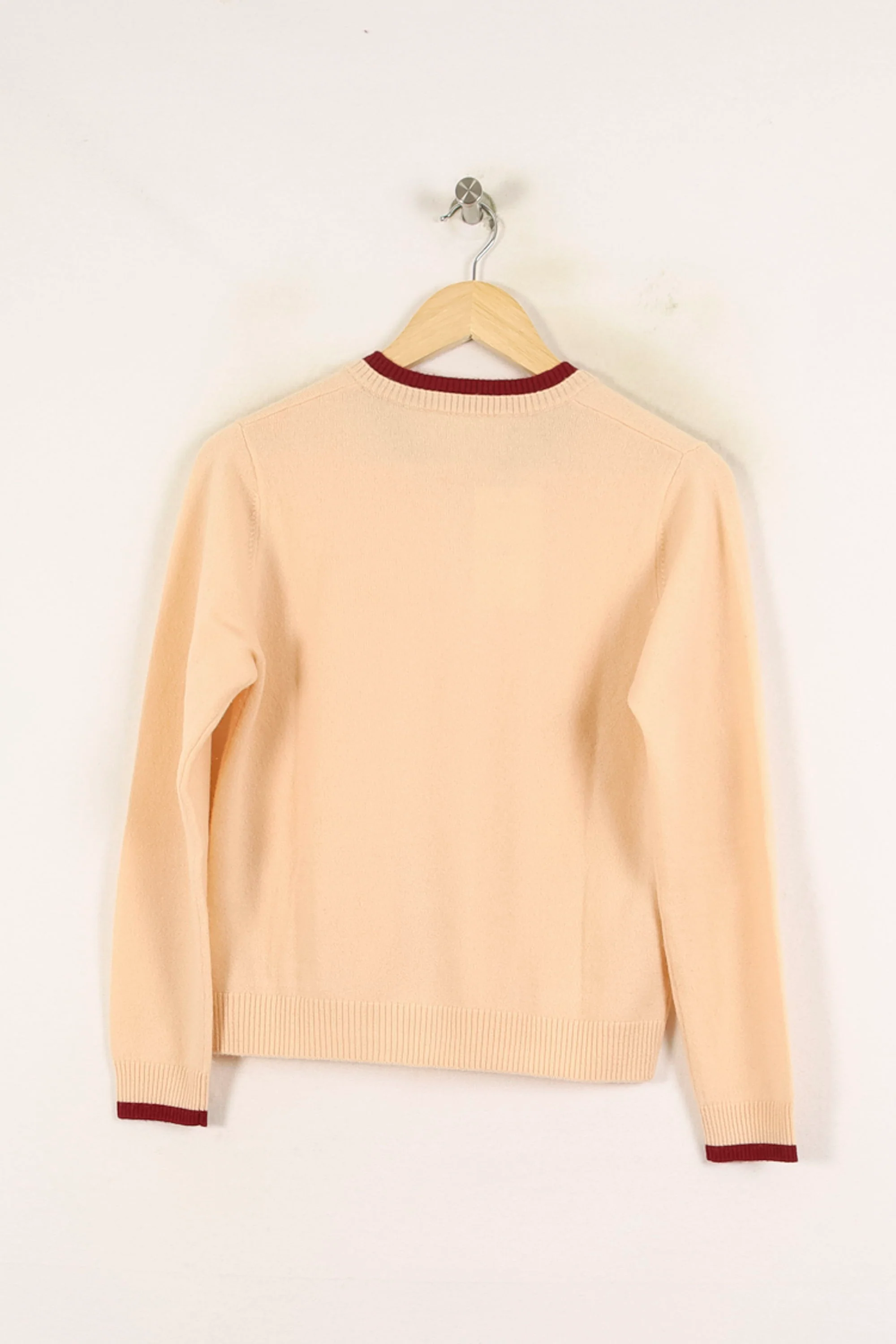 Cardigan Beige et Bordeaux - Taille L/40 - Image 4