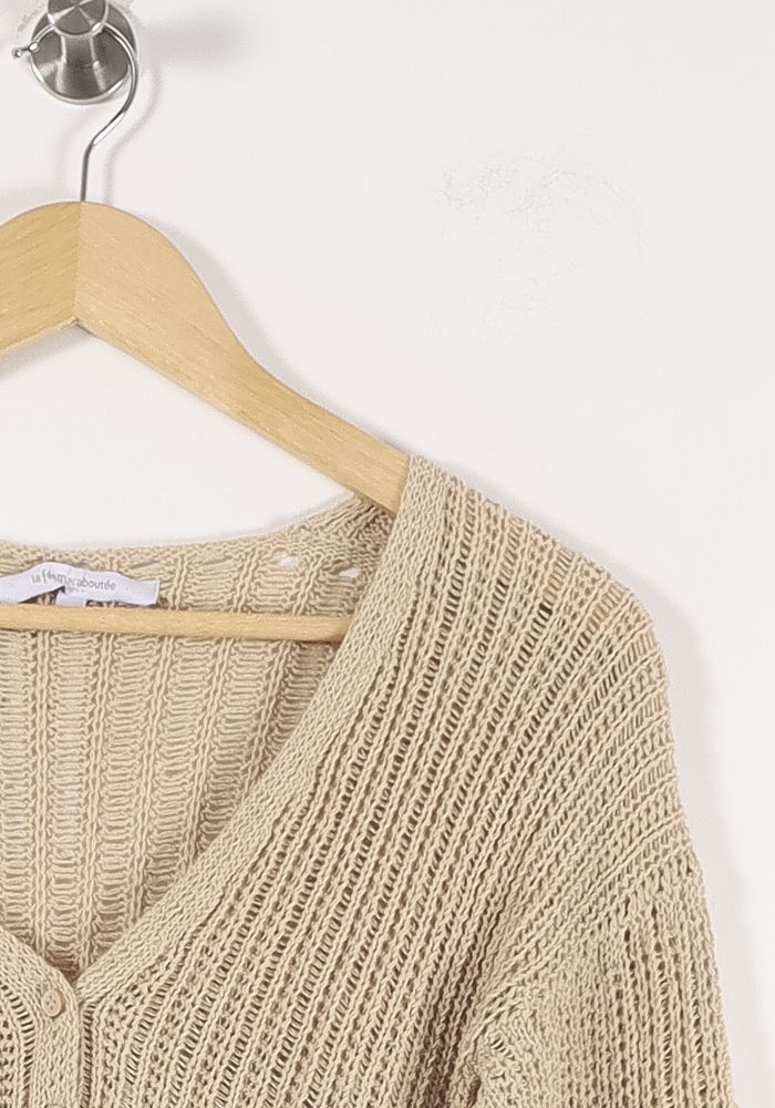 Cardigan Beige - Taille S/36 - Image 3