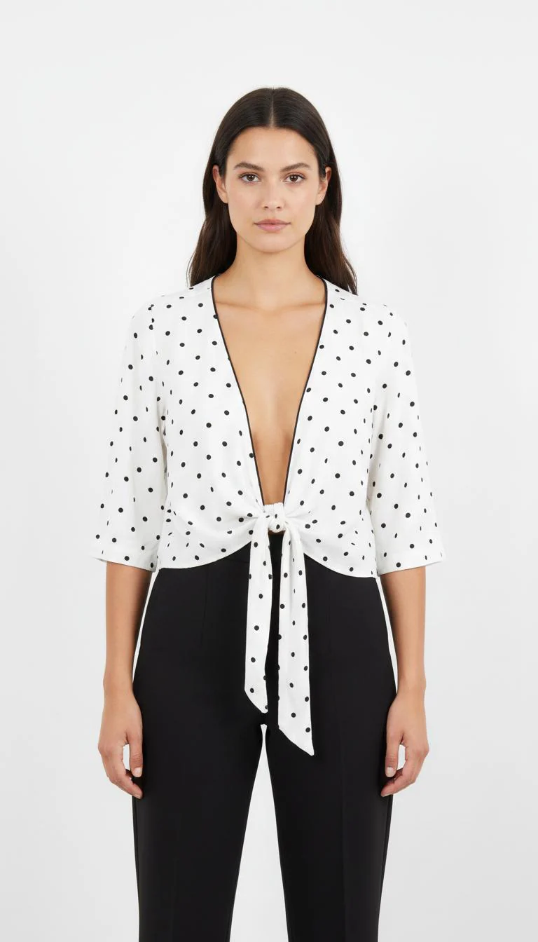 Cardigan blanc à motif - Taille XS/34
