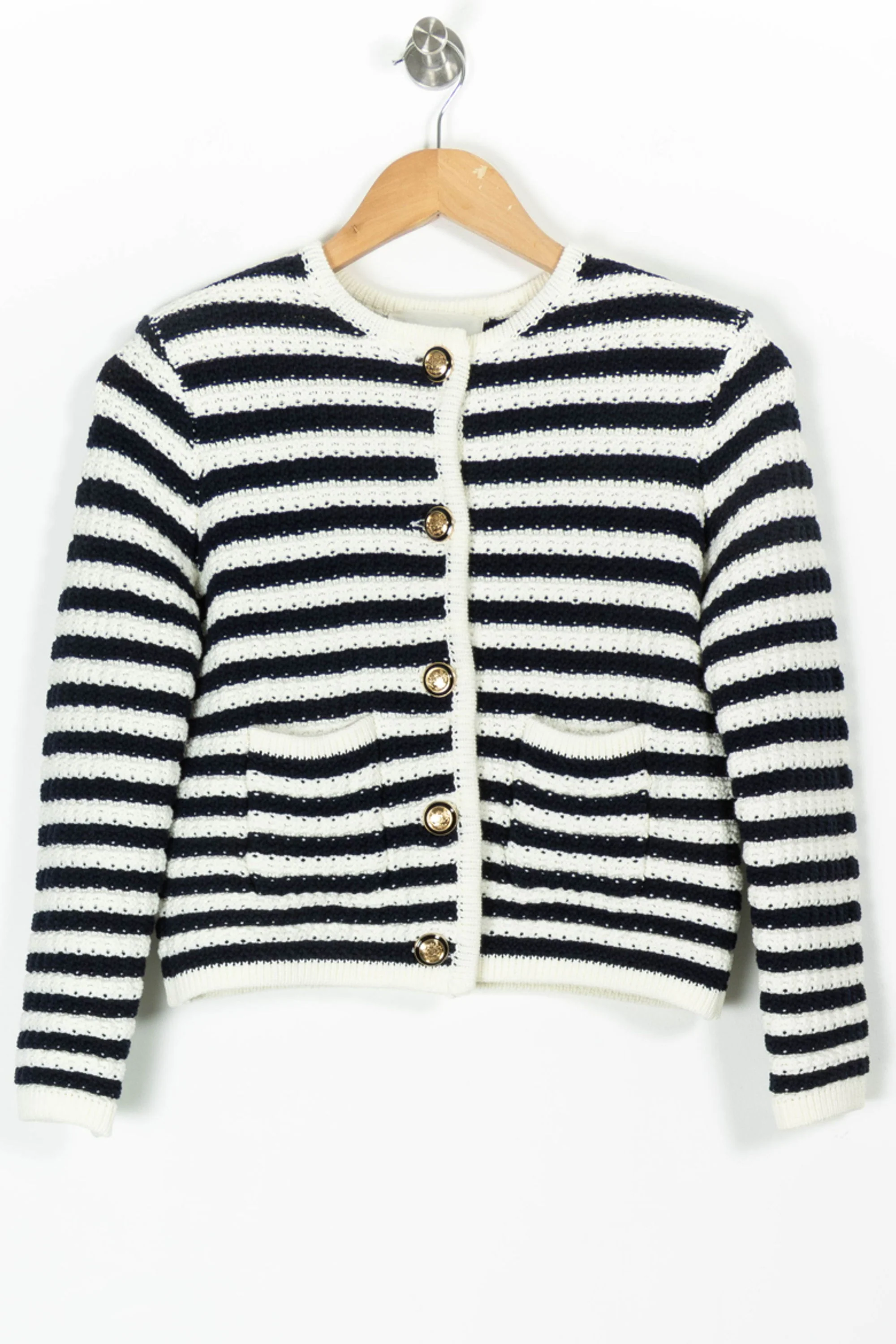 Cardigan Bleu et Blanc - Taille XS/34 - Image 2