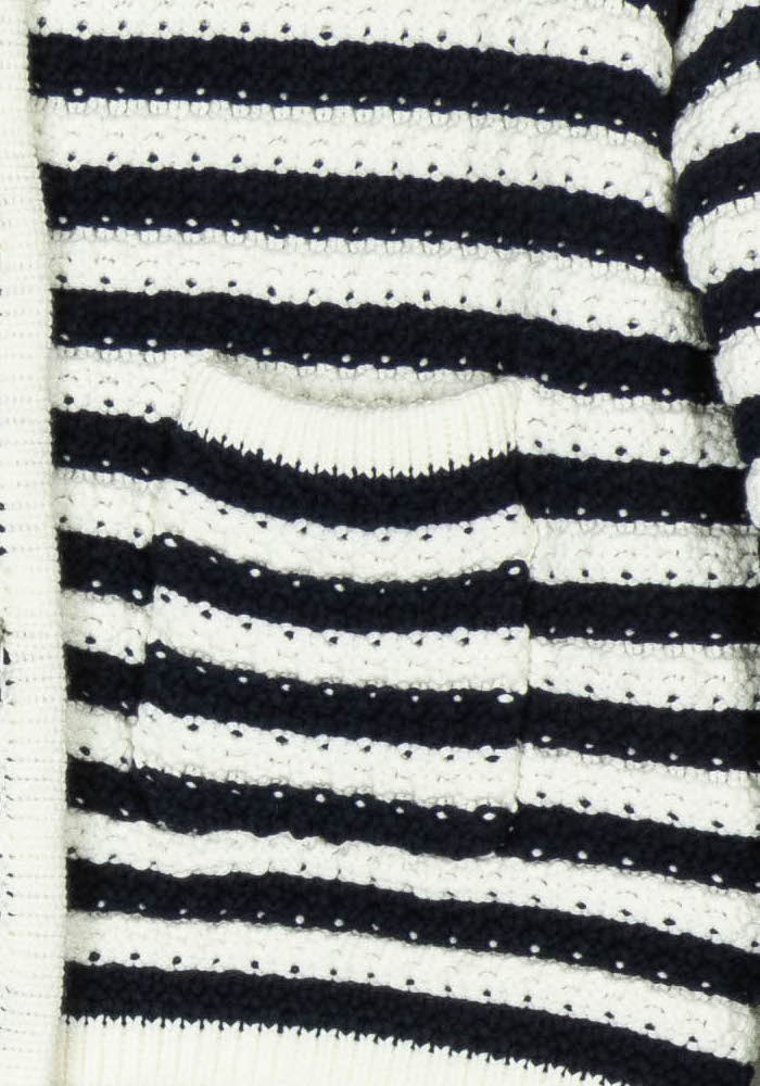 Cardigan Bleu et Blanc - Taille XS/34 - Image 3
