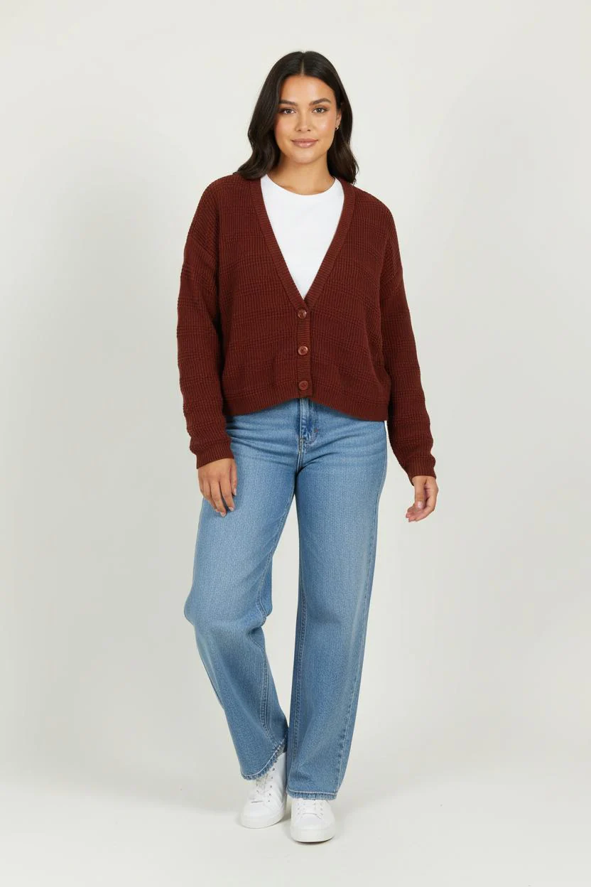 Cardigan Bordeaux - Taille M/38