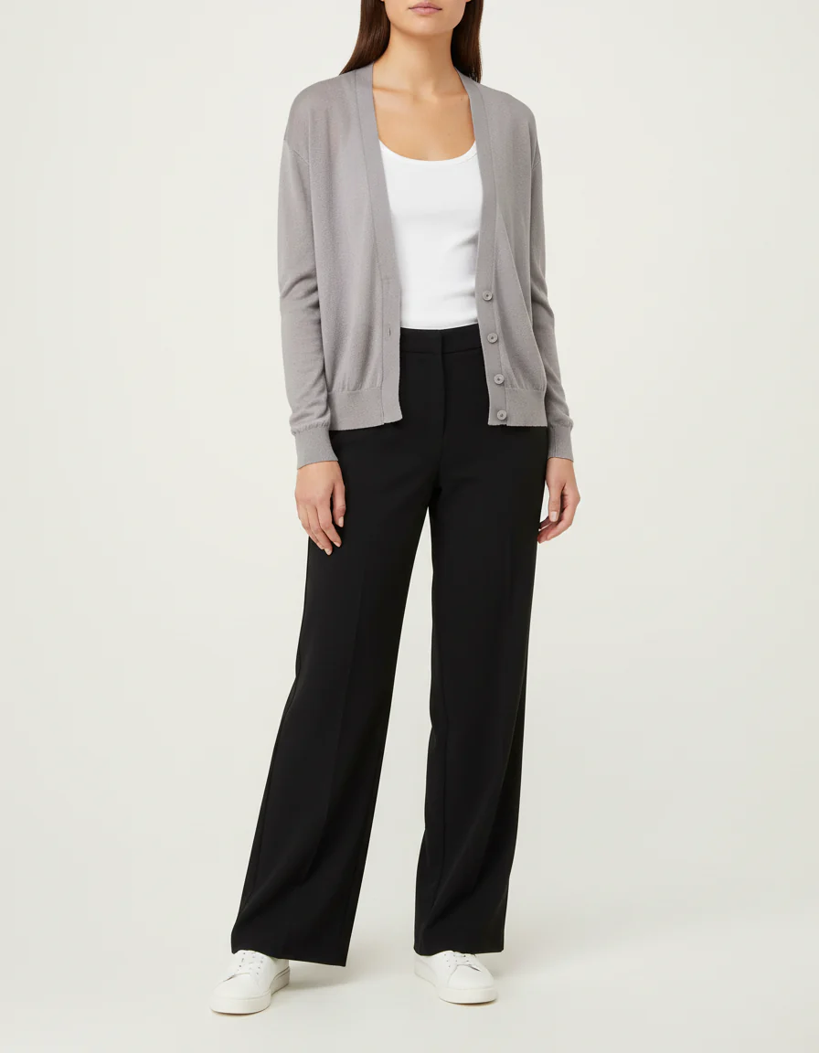Cardigan court gris - S / 36