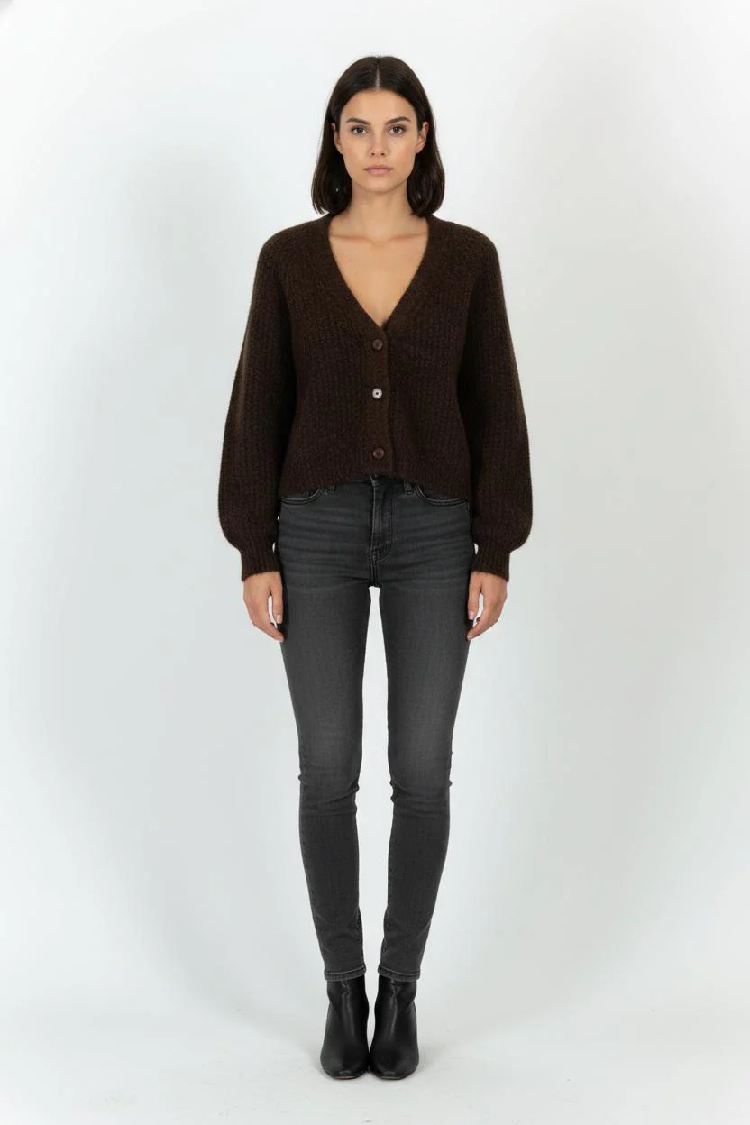 Cardigan Marron - Taille XS/34