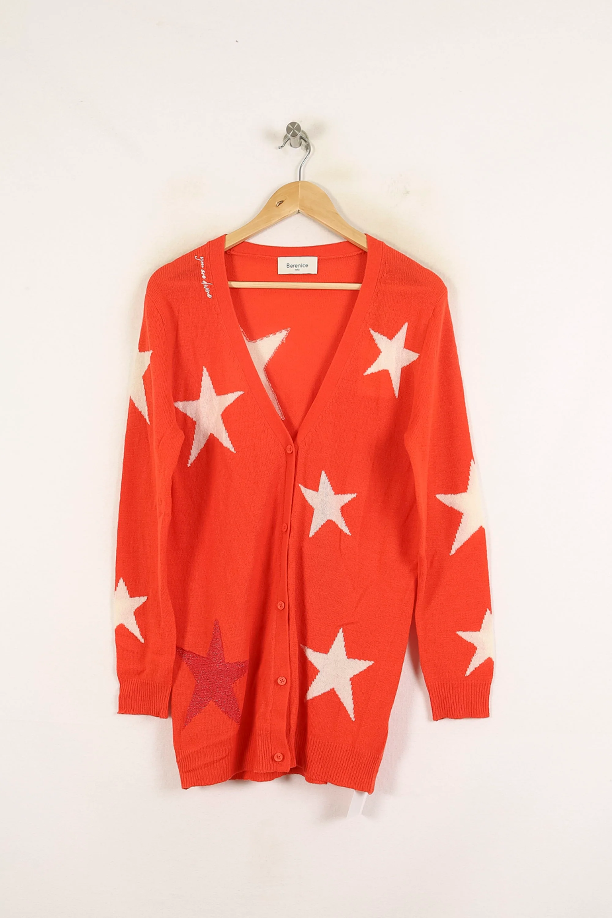 Cardigan Orange et Blanc - Taille S/36 - Image 2