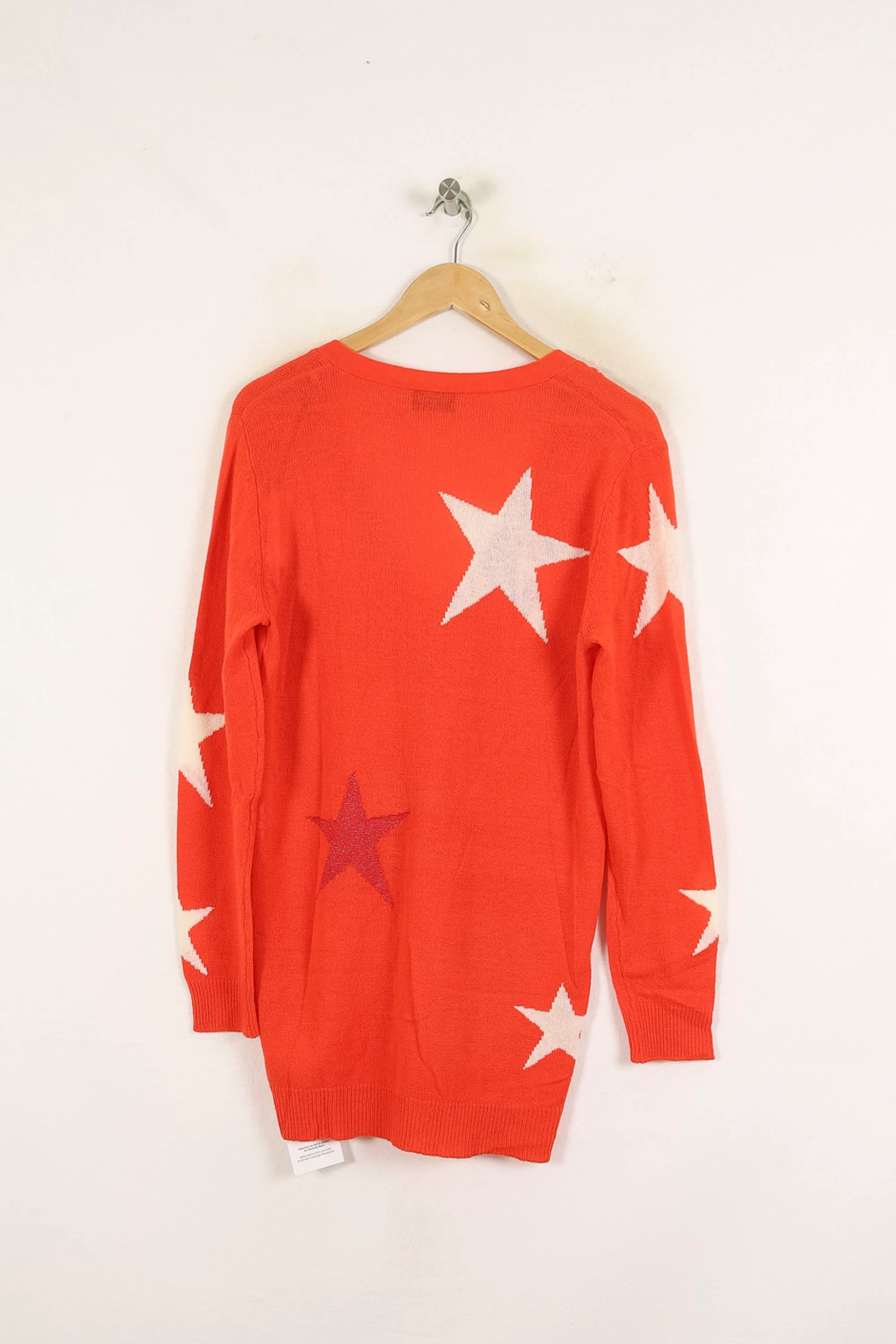 Cardigan Orange et Blanc - Taille S/36 - Image 4