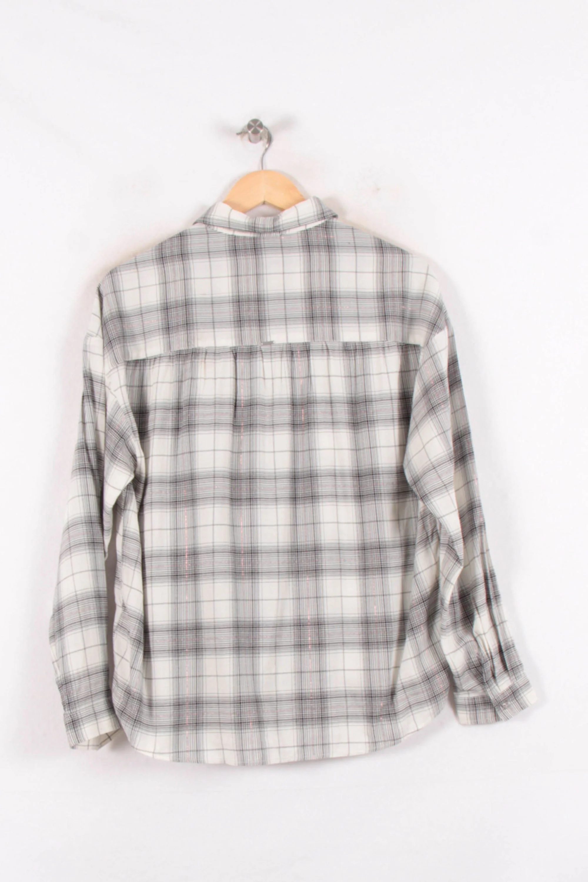 Chemise À Carreaux Beige et Gris - Taille L/40 - Image 4