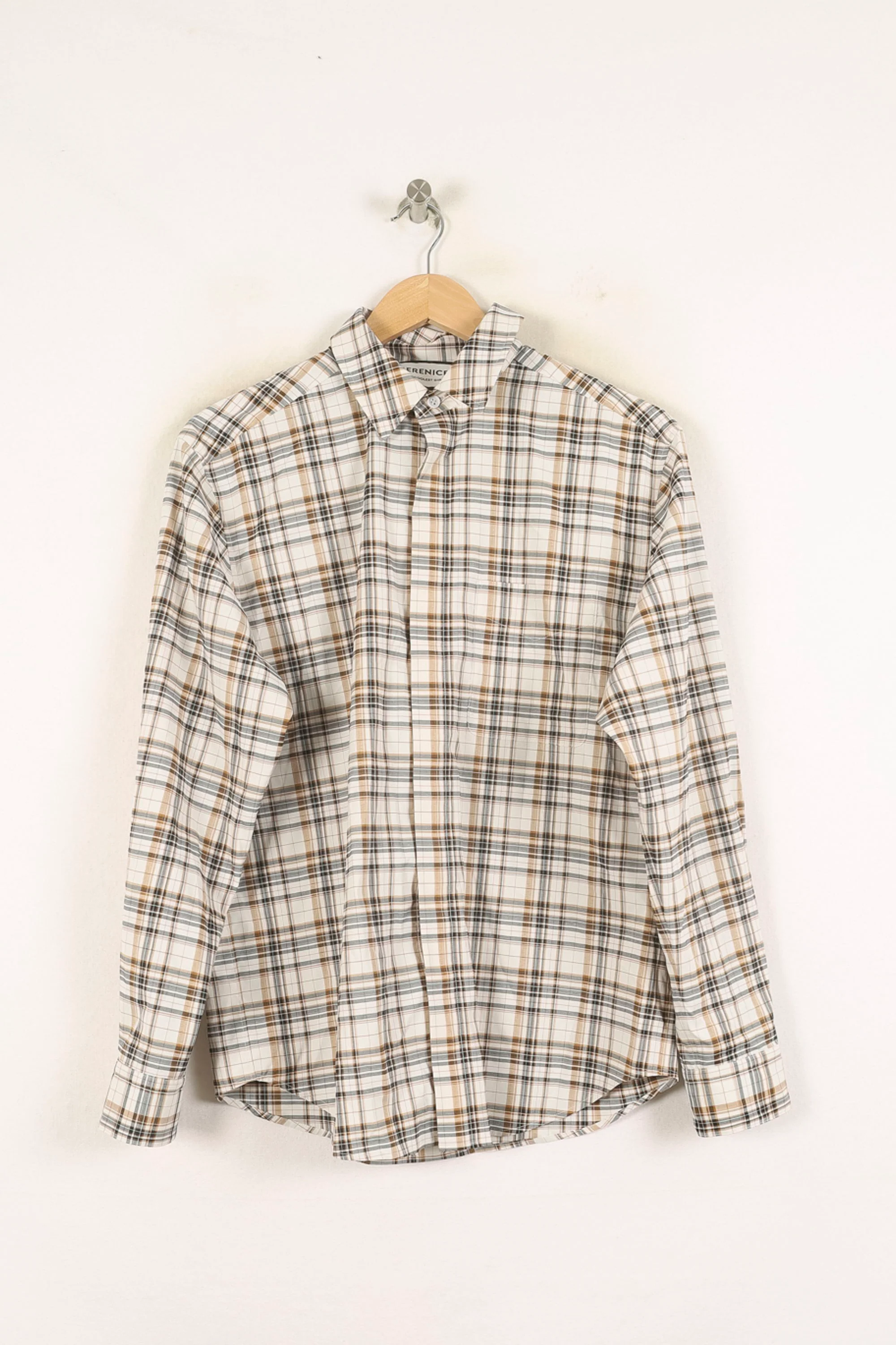 Chemise à Carreaux Beige et Noir - Taille S/36 - Image 2