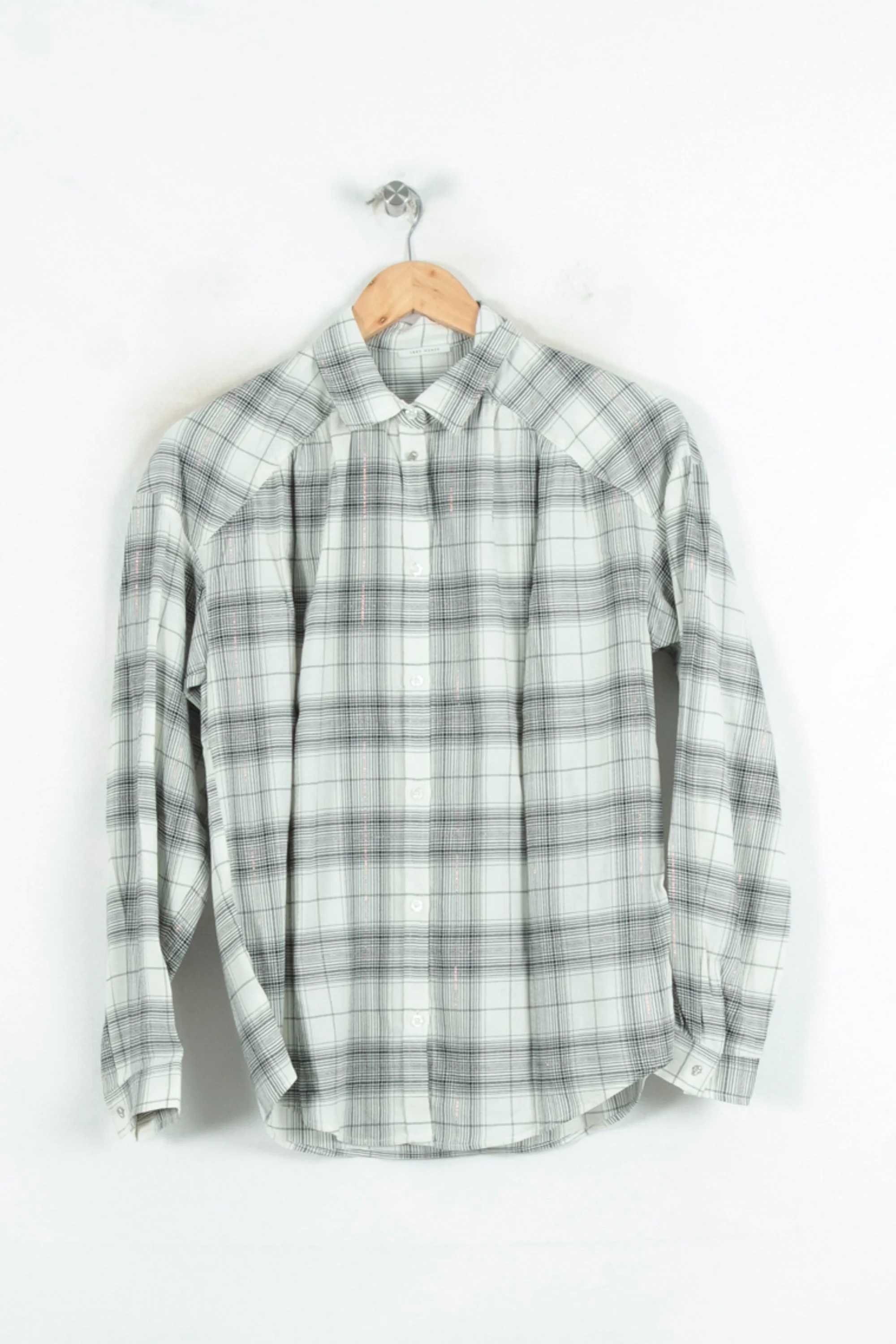 Chemise À Carreaux Blanche et Noire - Taille XS/34 - Image 2
