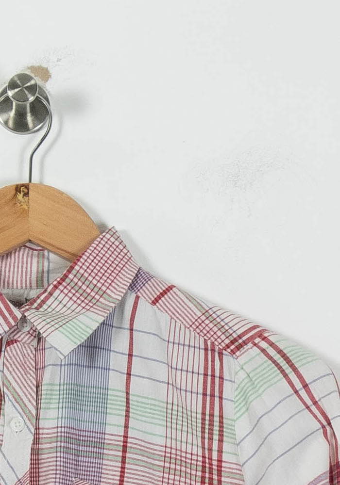 Chemise à Carreaux Blanche et Rouge - Taille S/36 - Image 3