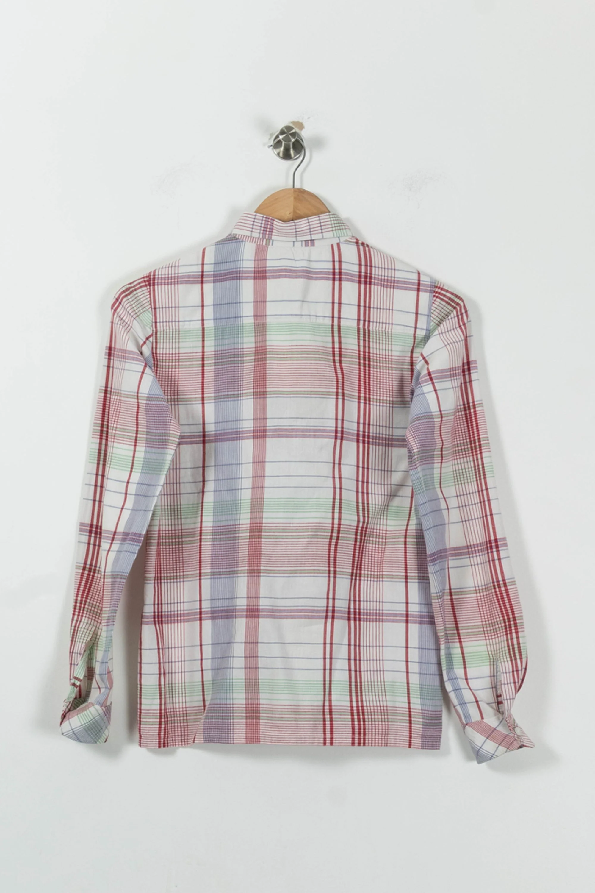 Chemise à Carreaux Blanche et Rouge - Taille S/36 - Image 4