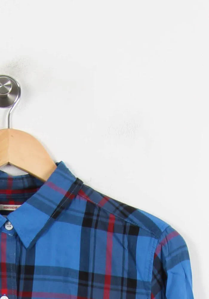 Chemise à Carreaux Bleue et Noire - Taille S/36 - Image 3