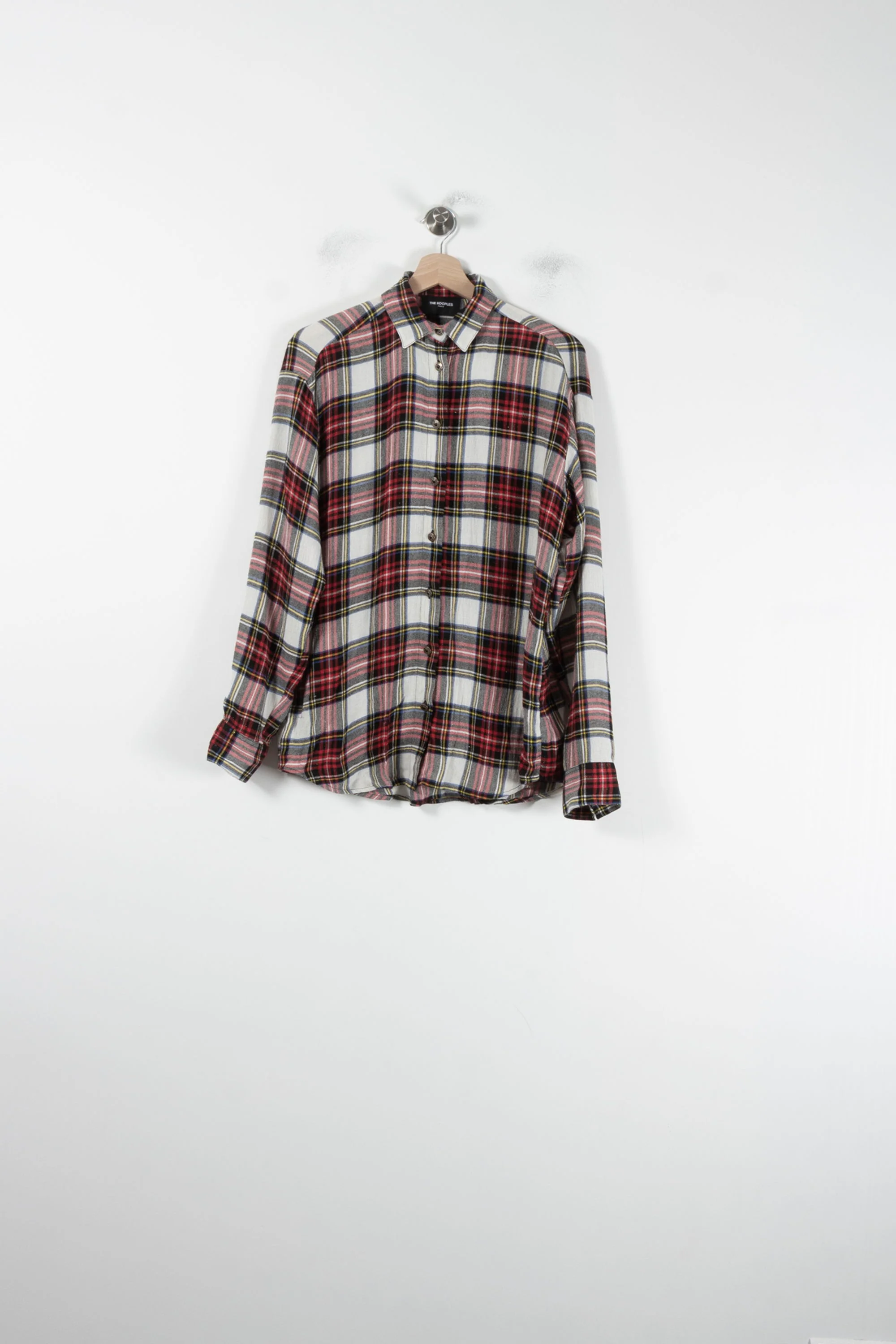 Chemise À Carreaux Bordeaux et Blanche - Taille S/36 - Image 2
