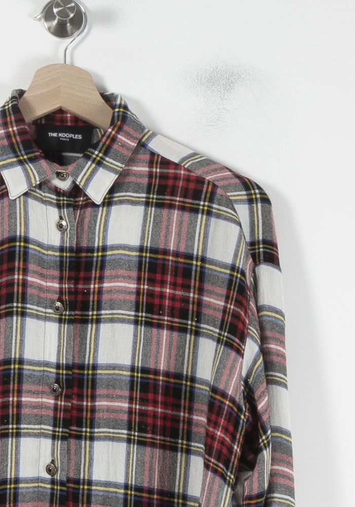 Chemise À Carreaux Bordeaux et Blanche - Taille S/36 - Image 3