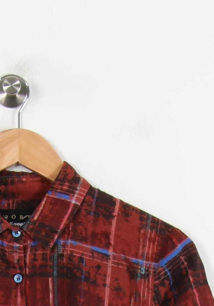 Chemise À Carreaux Bordeaux et Bleu - Taille M/38 - Image 3