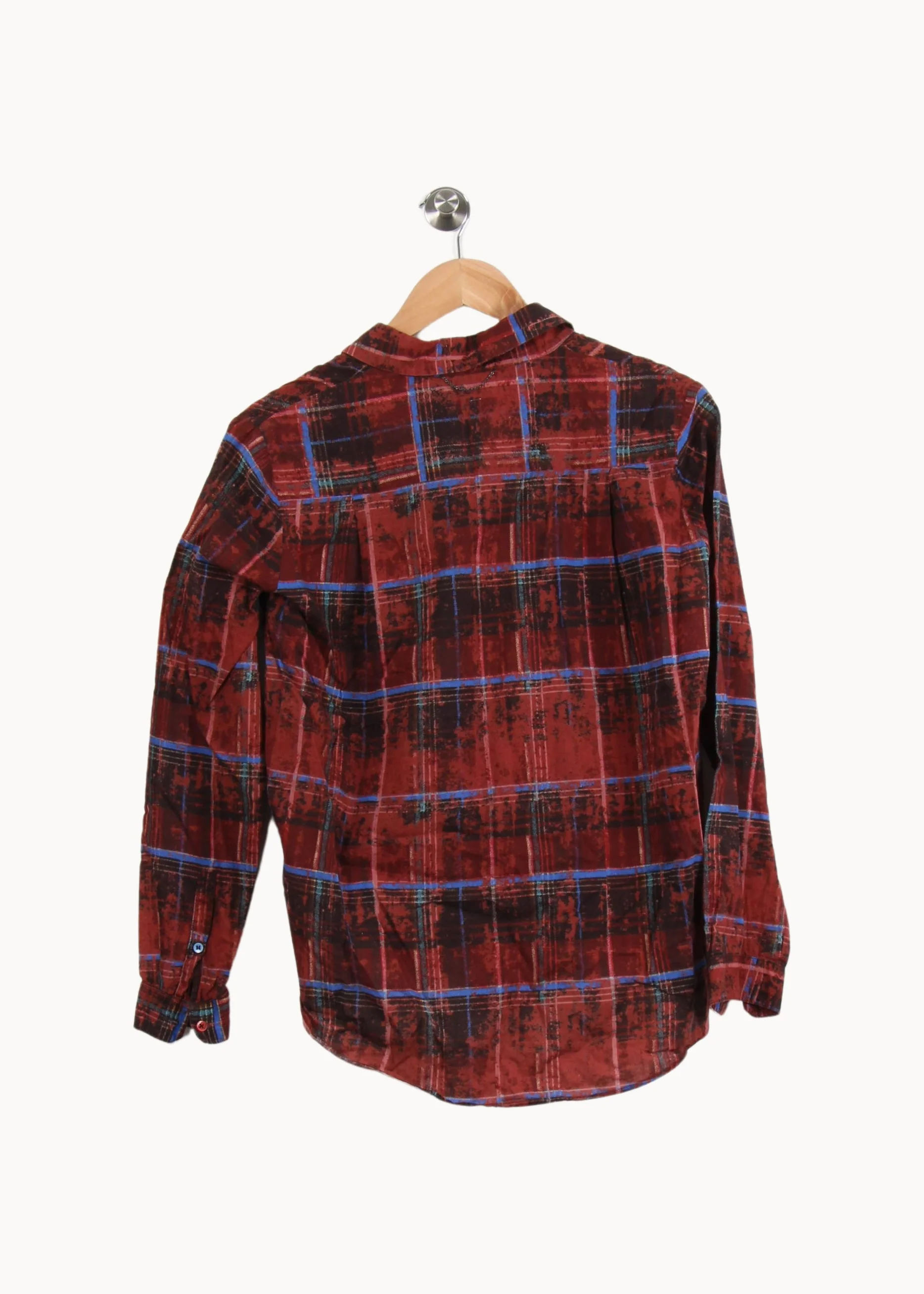 Chemise À Carreaux Bordeaux et Bleu - Taille M/38 - Image 4