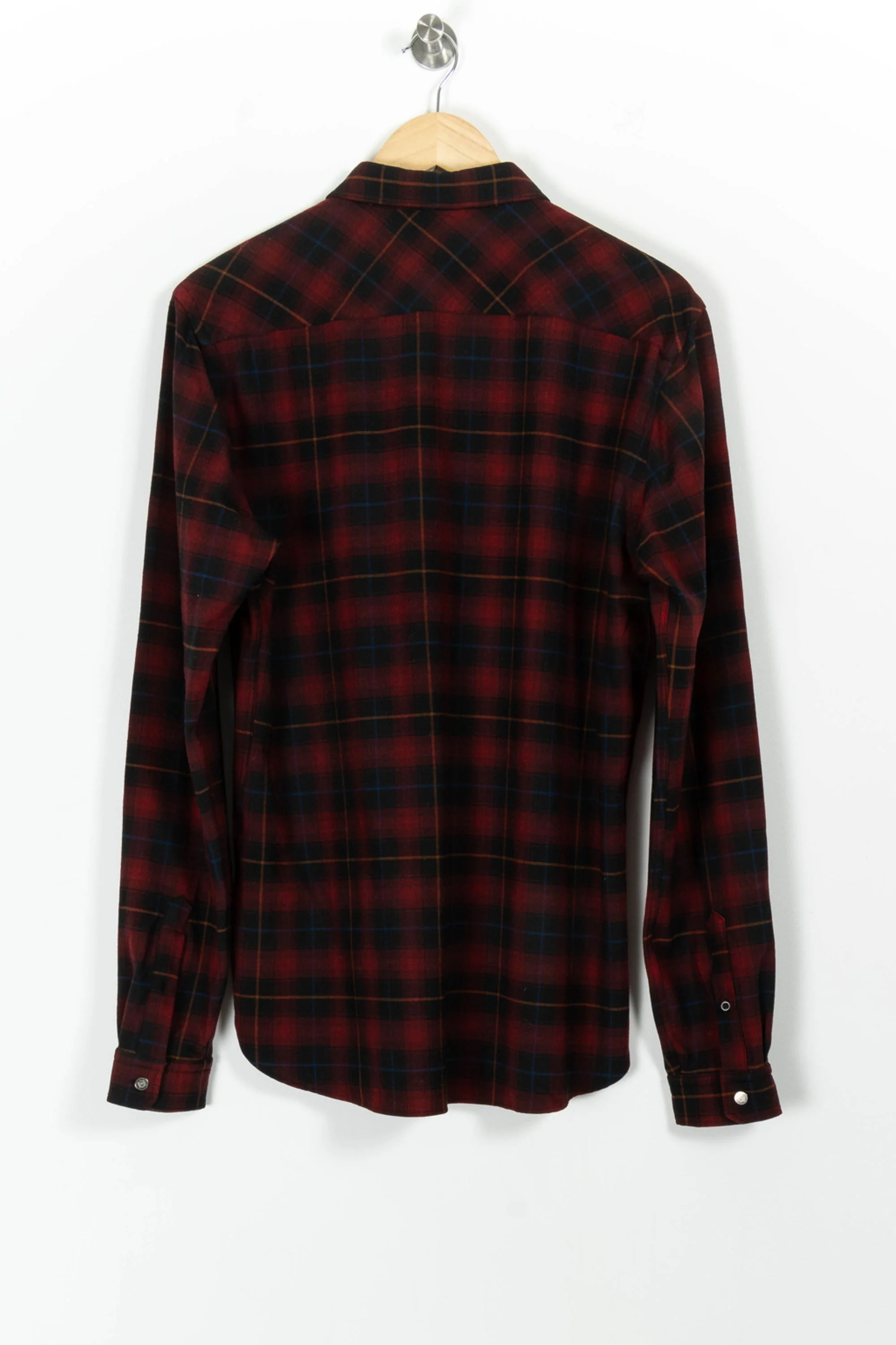 Chemise à Carreaux Bordeaux et Noir - Taille M/38 - Image 4