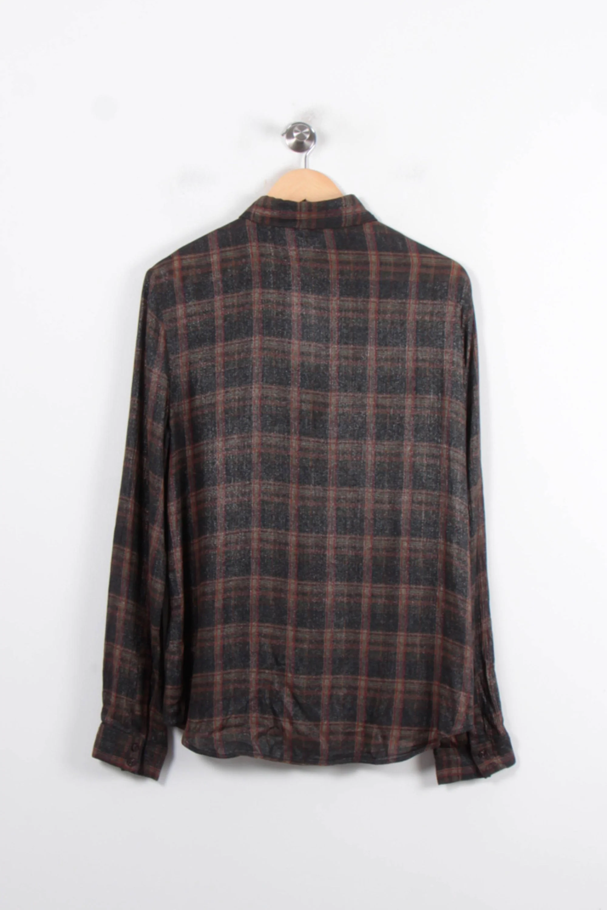 Chemise À Carreaux Grise et Marron - Taille XXXL/46 - Image 4