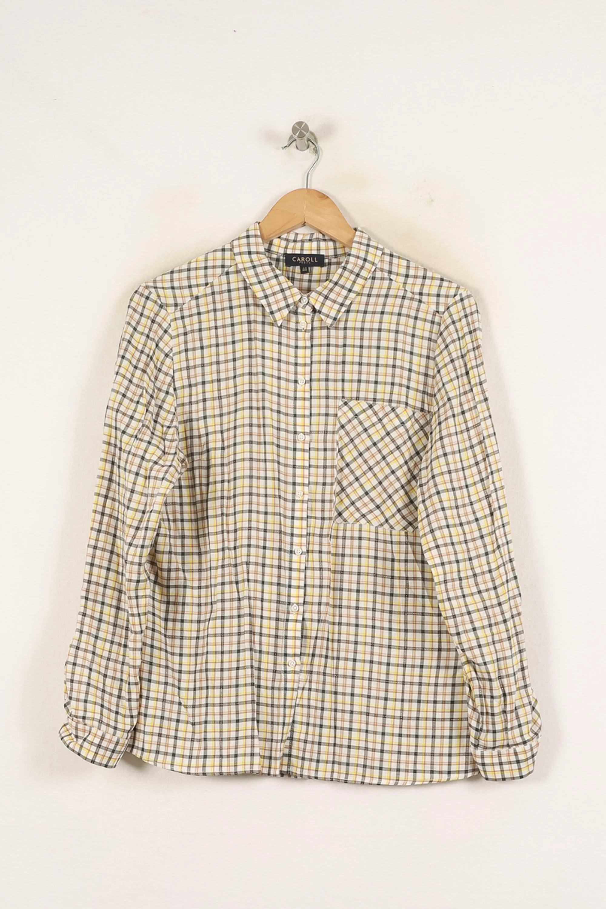 Chemise à Carreaux Jaune et Bleue - Taille XXL/44 - Image 2