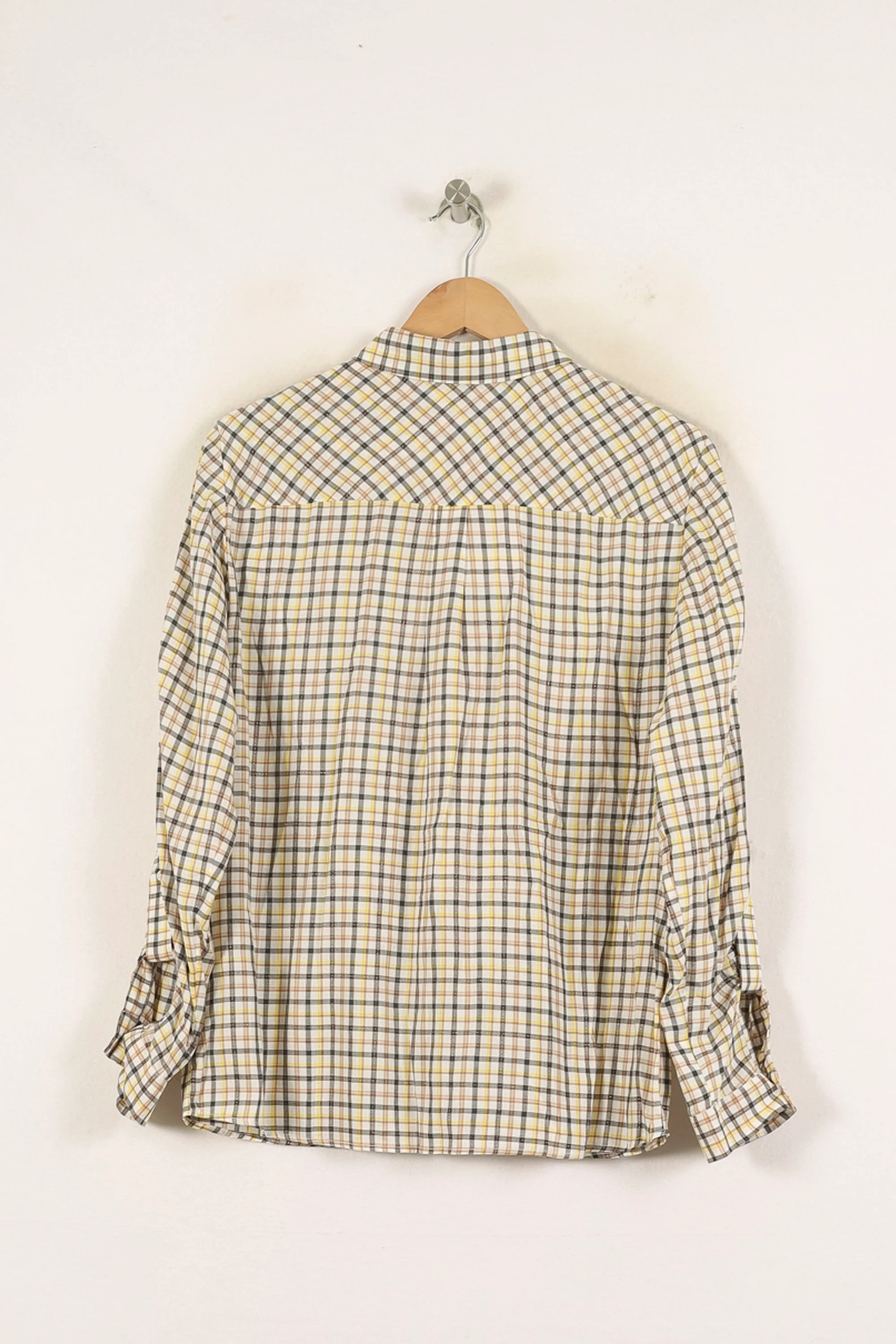 Chemise à Carreaux Jaune et Bleue - Taille XXL/44 - Image 4