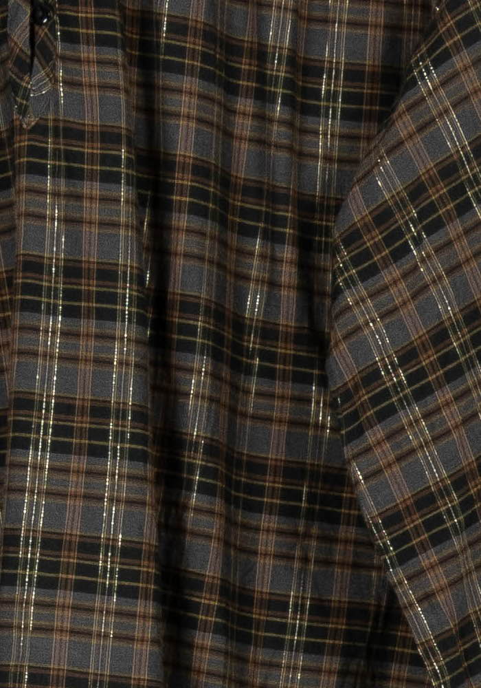 Chemise À Carreaux Marron et Noir - Taille S/36 - Image 3