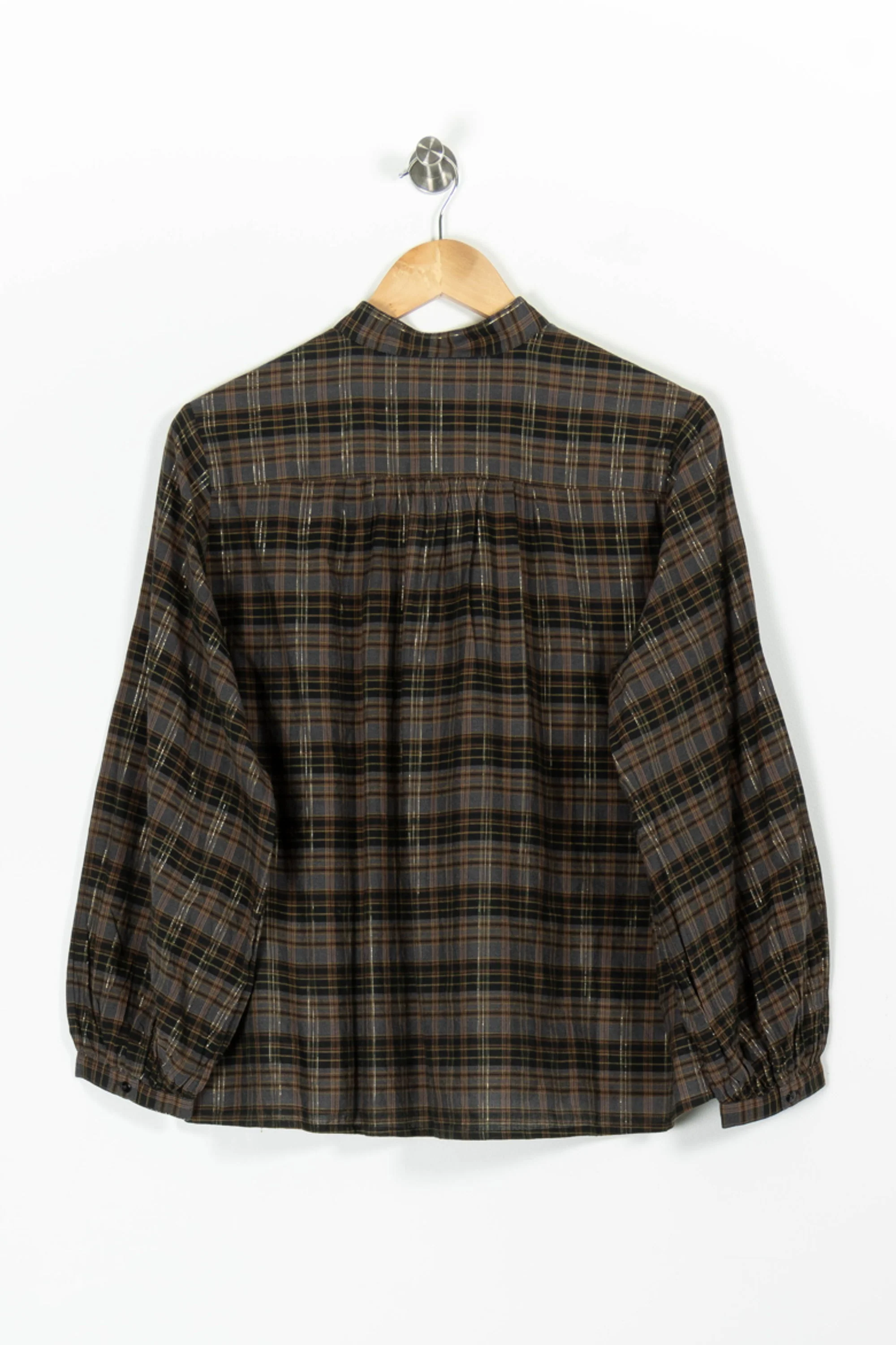 Chemise À Carreaux Marron et Noir - Taille S/36 - Image 4