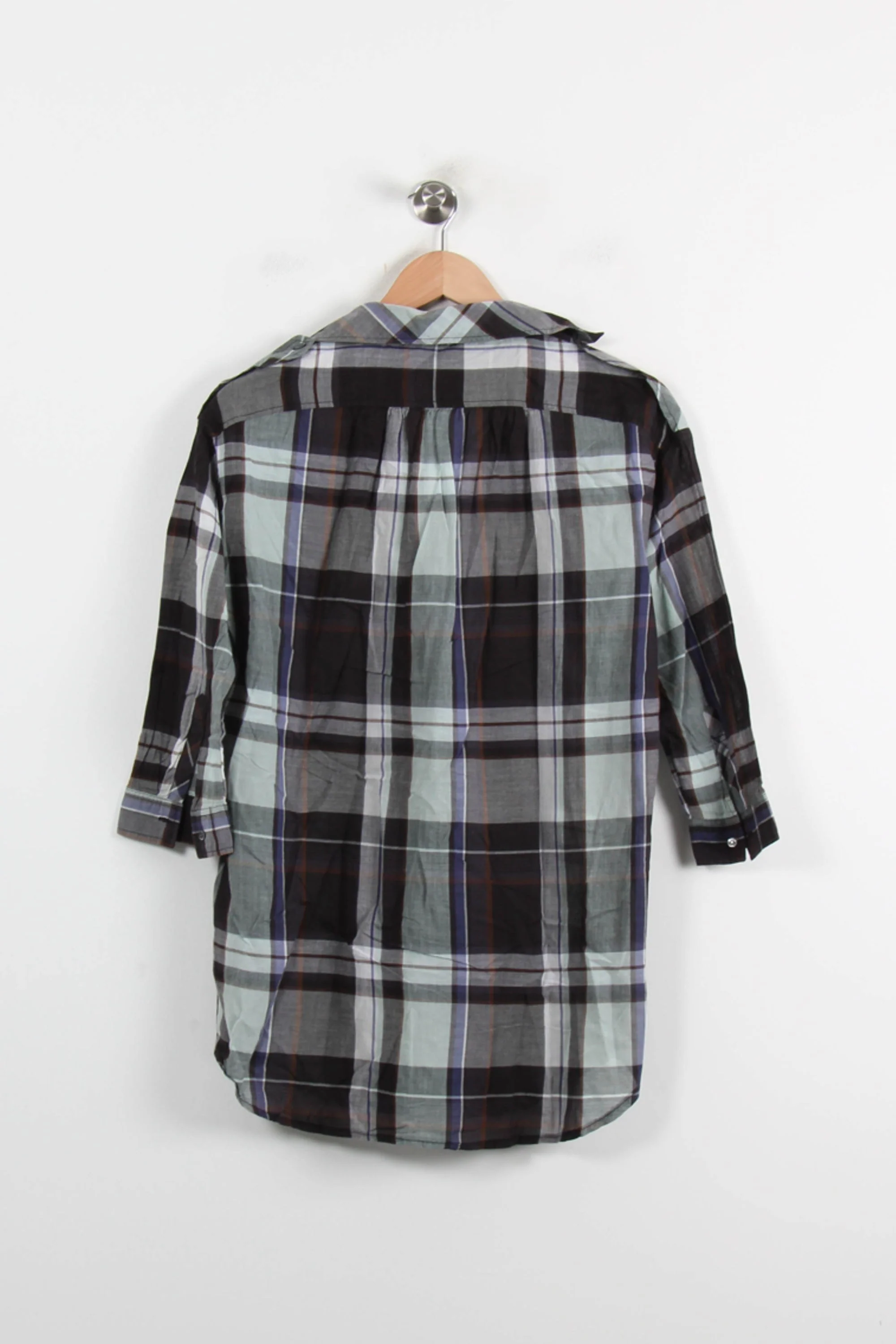 Chemise À Carreaux Noire et Blanche - Taille S/36 - Image 4