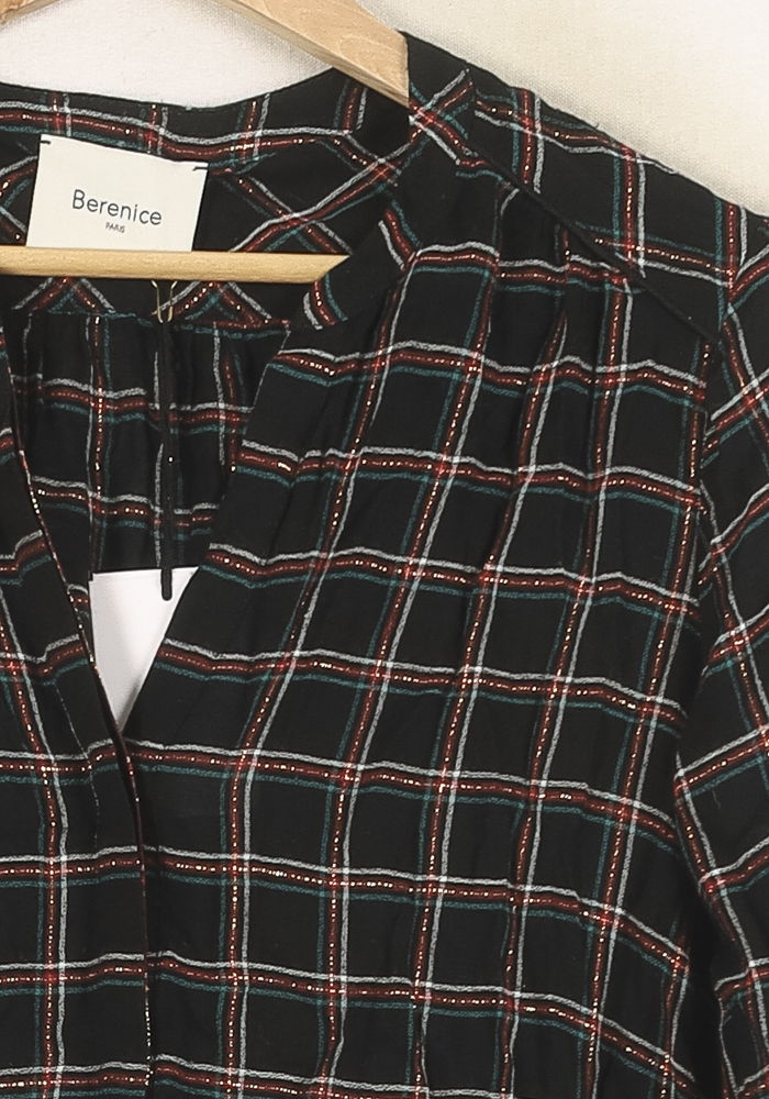 Chemise À Carreaux Noire et Blanche - Taille S/36 - Image 3