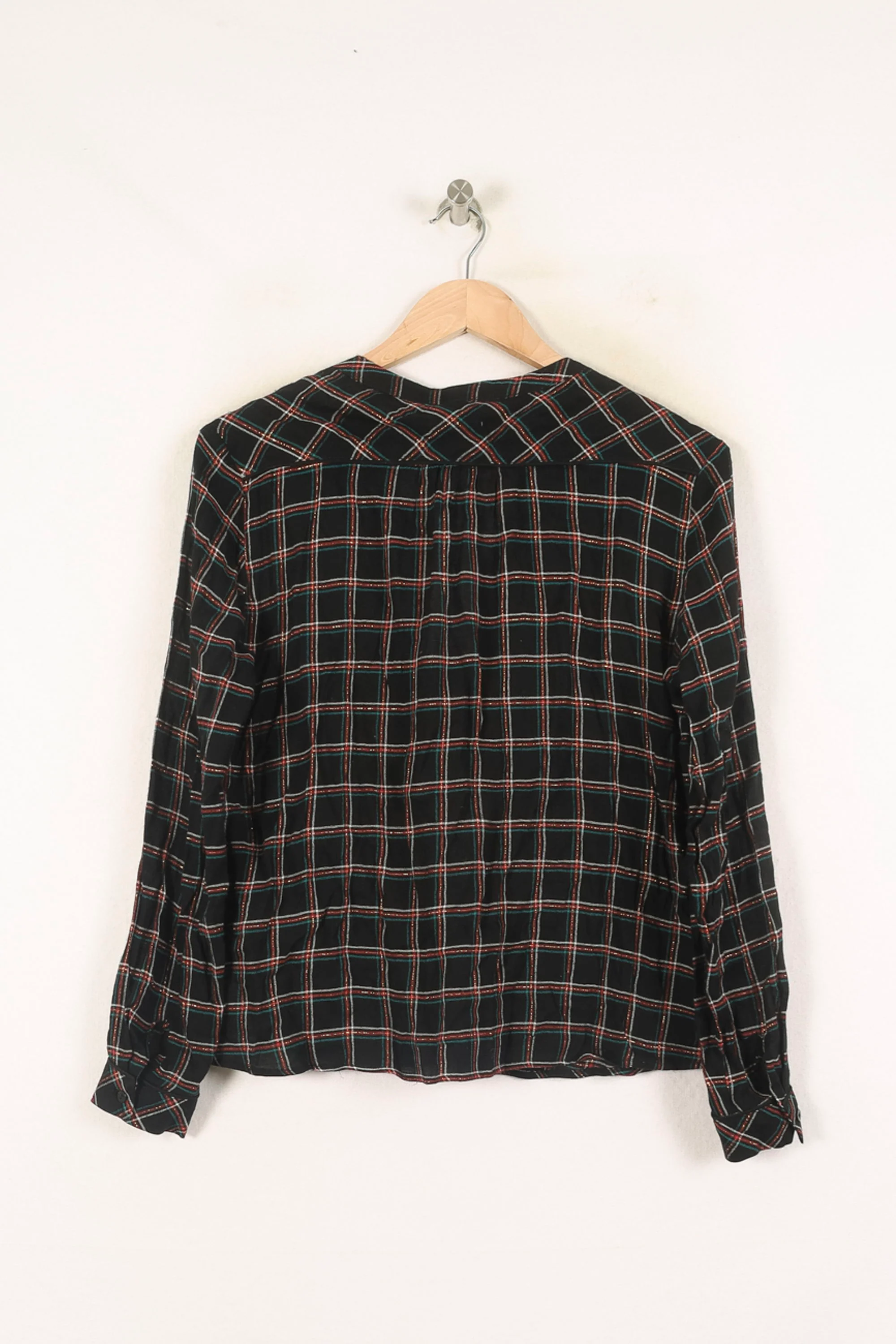 Chemise À Carreaux Noire et Blanche - Taille S/36 - Image 4