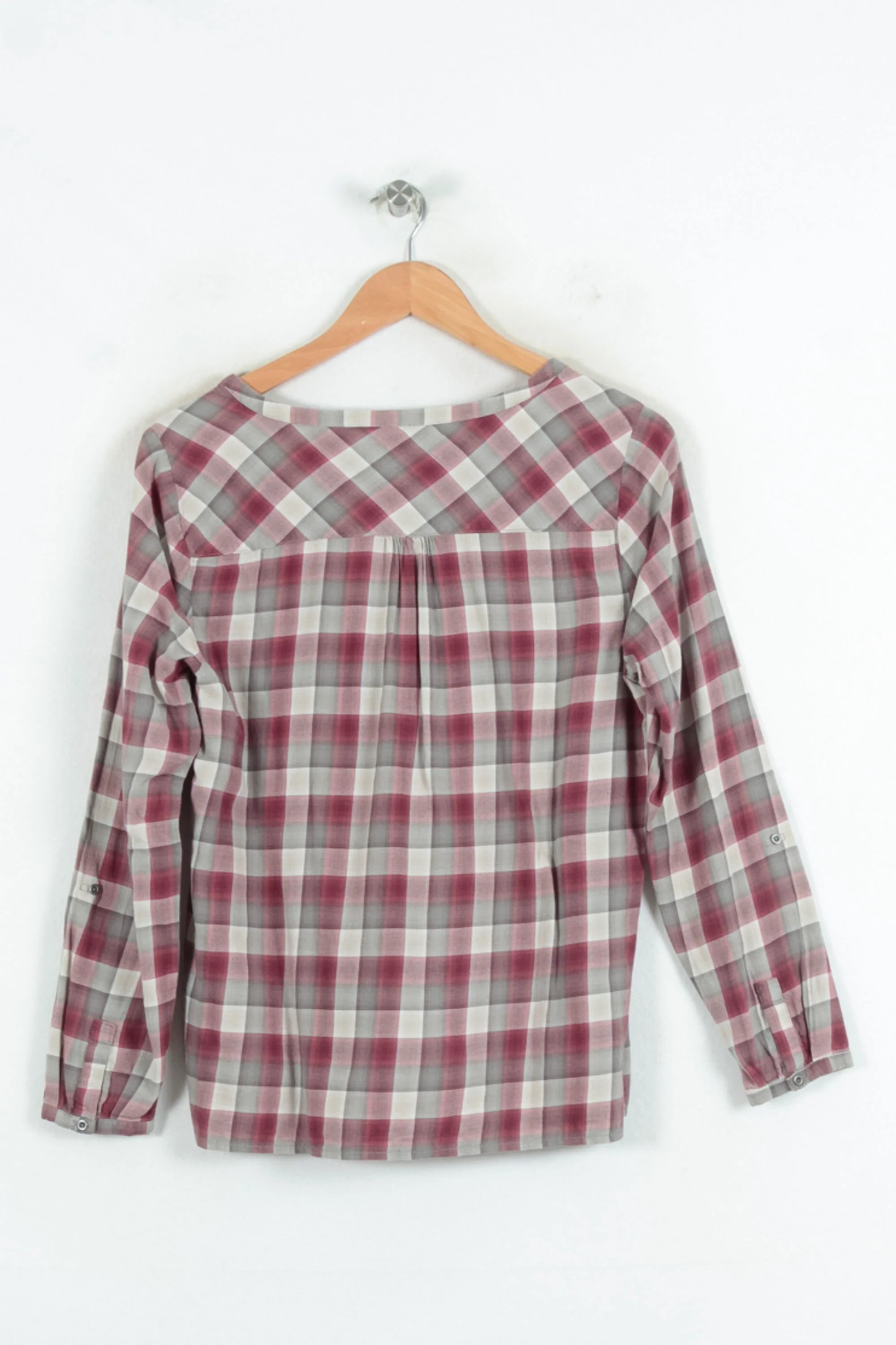 Chemise À Carreaux Rouge et Grise - Taille M/38 - Image 4