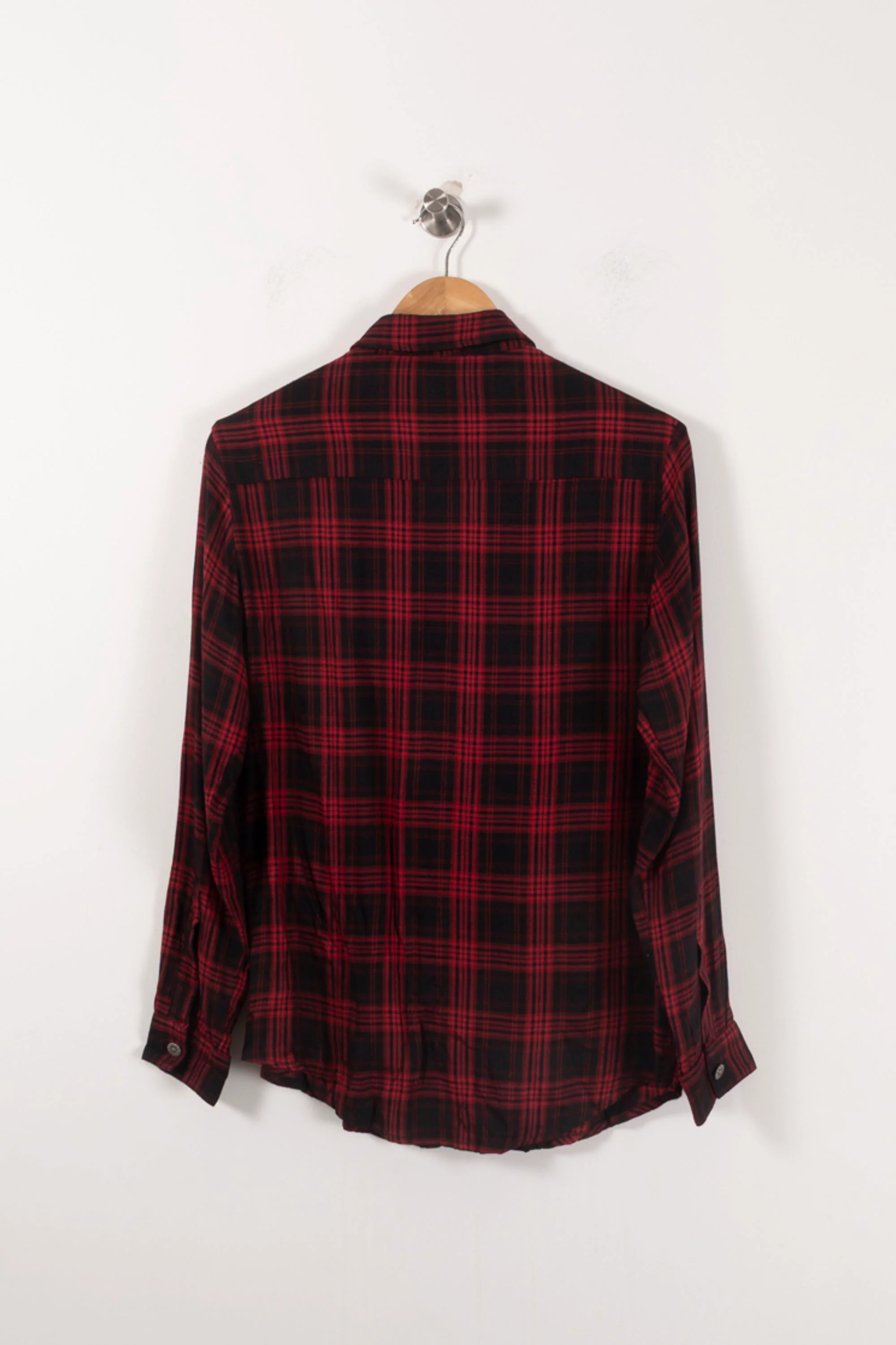 Chemise à Carreaux Rouge et Noire - Taille XS/34 - Image 4