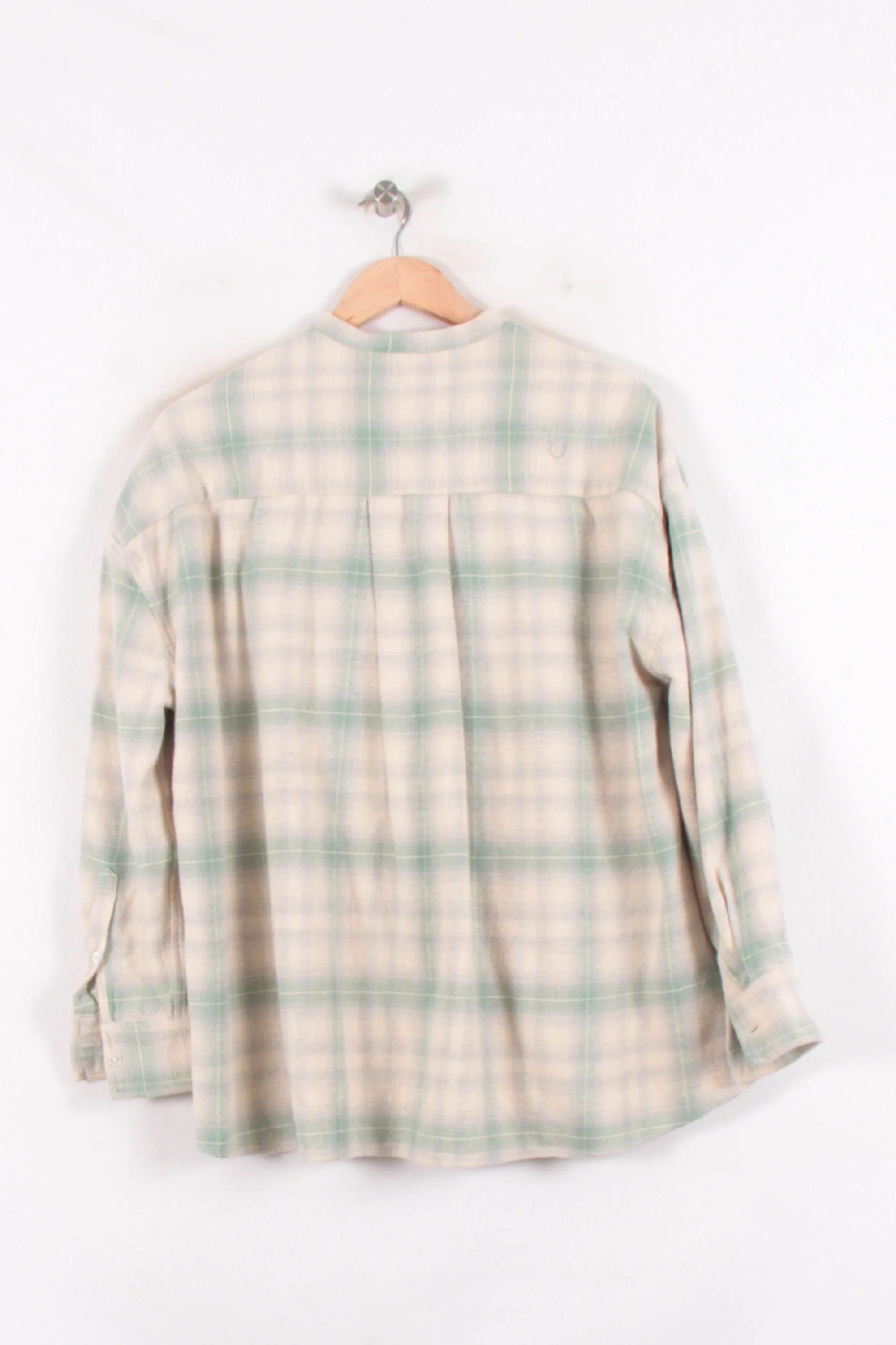 Chemise à Carreaux Verte et Beige - Taille S/36 - Image 4