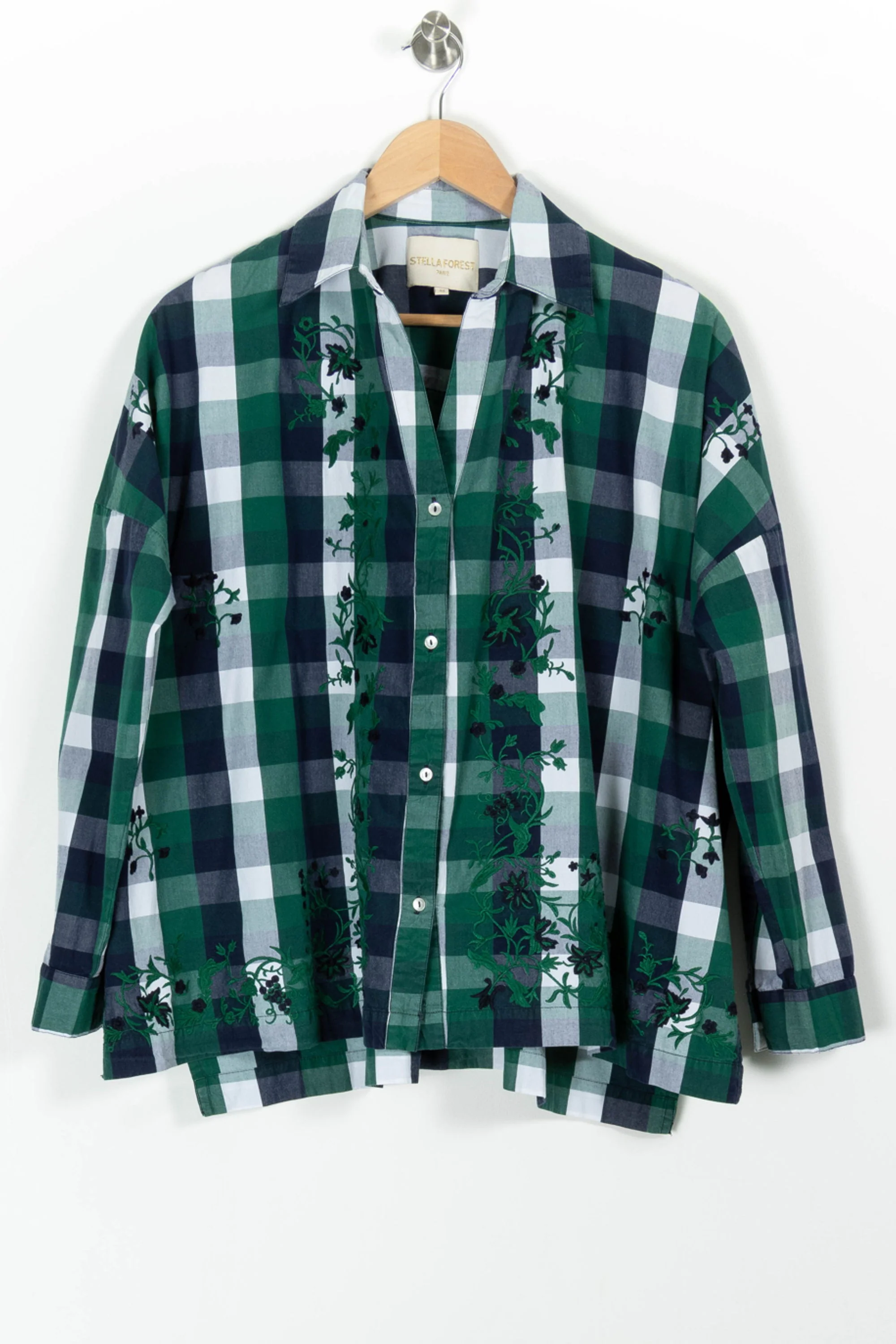 Chemise À Carreaux Verte et Bleue - Taille L/40 - Image 2