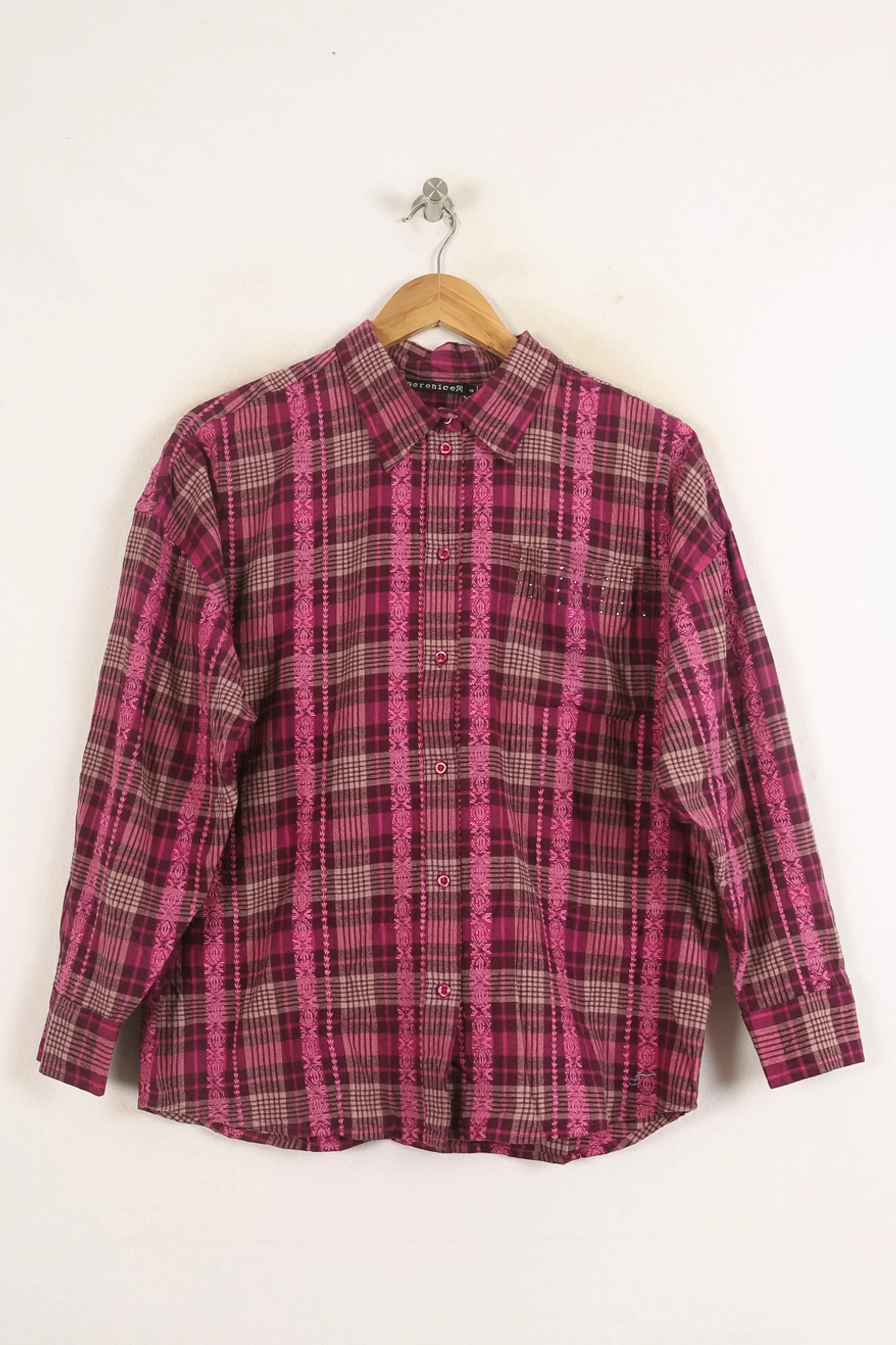 Chemise À Carreaux Violette et Rose - Taille S/36 - Image 2