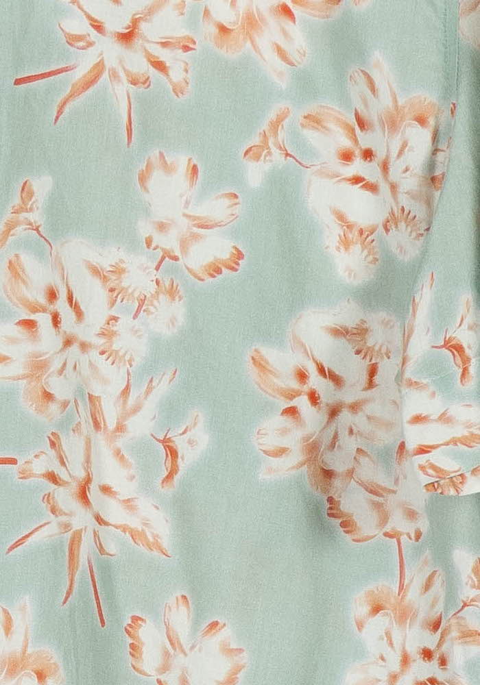 Chemise à fleurs Verte et Orange - Taille XXL/44 - Image 3