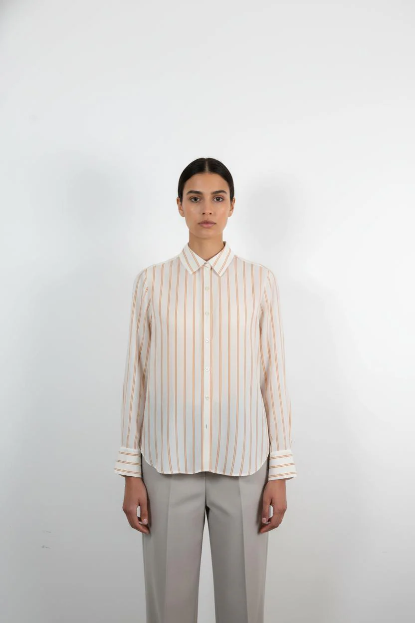 Chemise Blanc et Orange - Taille S/36