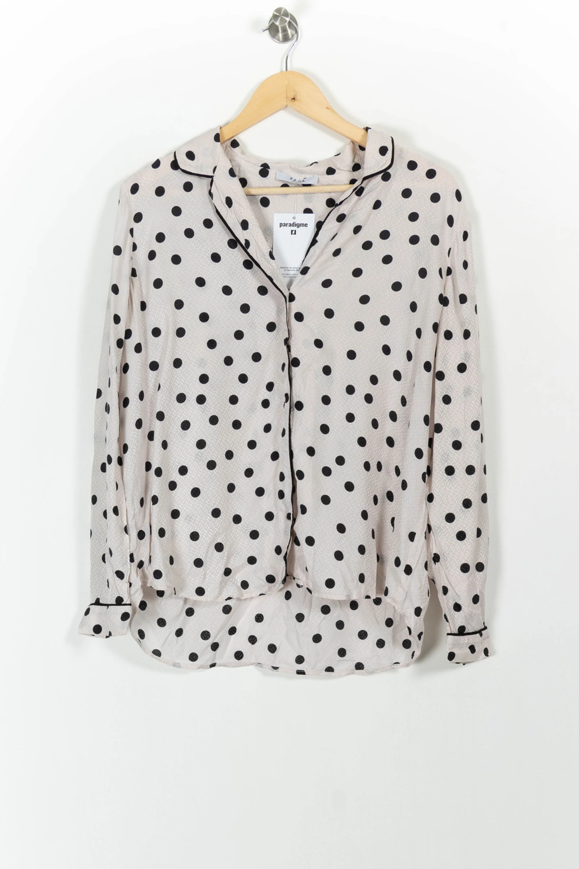 Chemise Blanche à Pois Noirs - Taille XXL/44 - Image 2