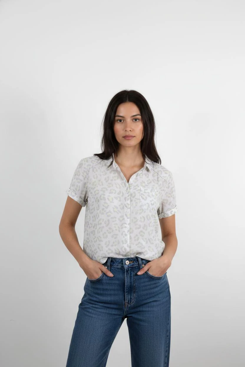 Chemise Blanche et Grise - Taille L/40