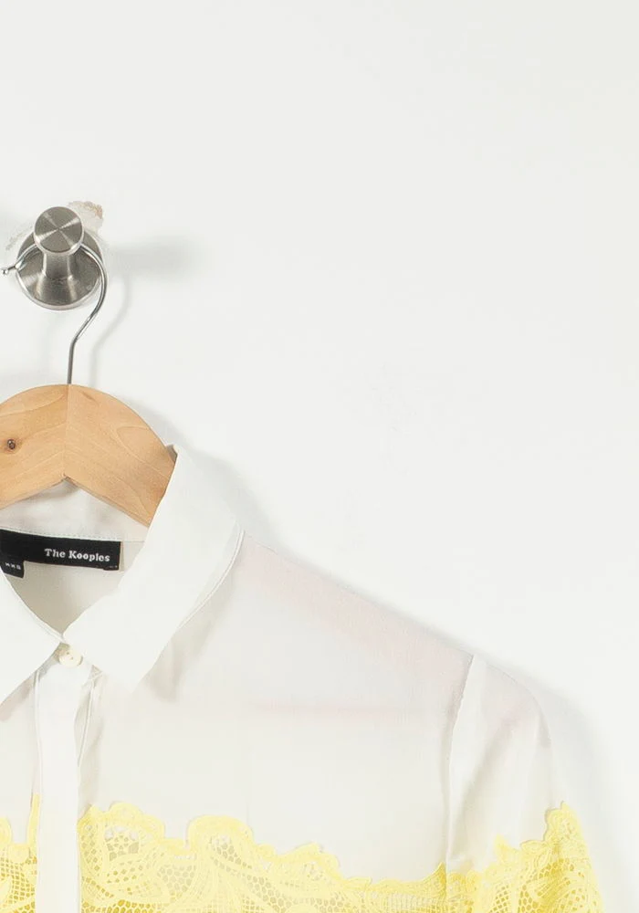 Chemise Blanche et Jaune - Taille XXS/32 - Image 3