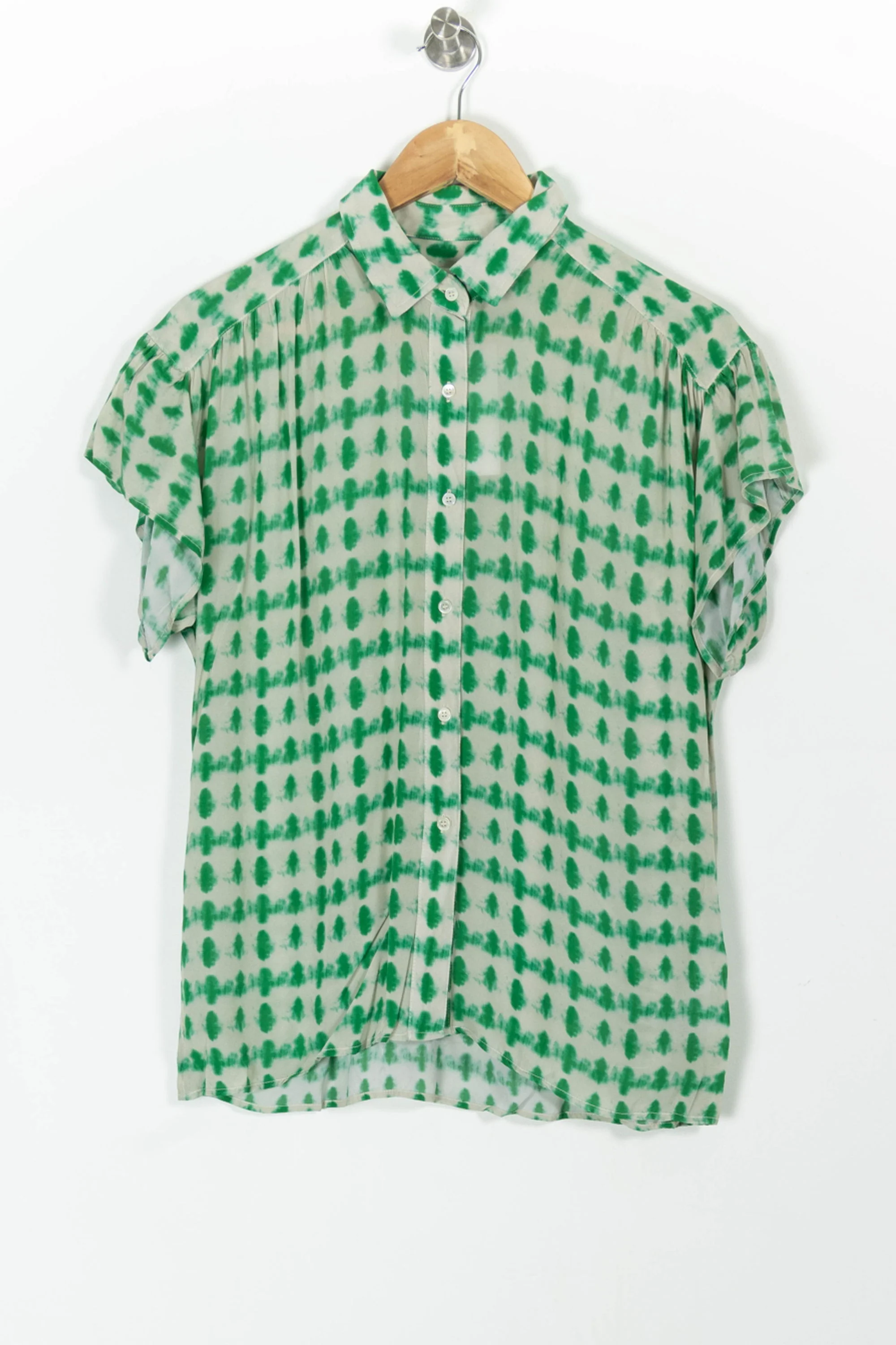 Chemise Blanche et Verte - Taille M/38 - Image 2