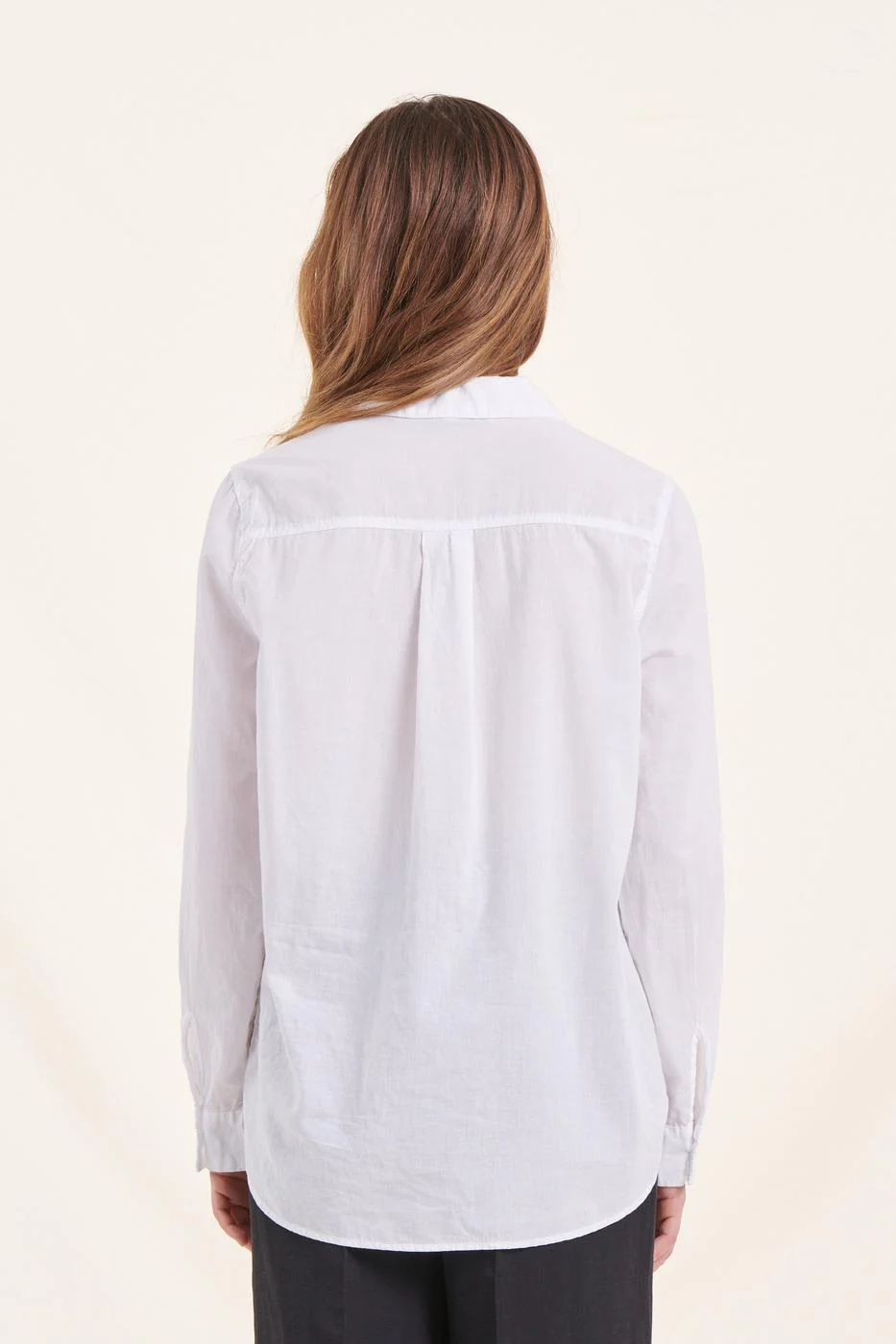 Chemise unie blanche en voile de coton - XS/34 - Image 4