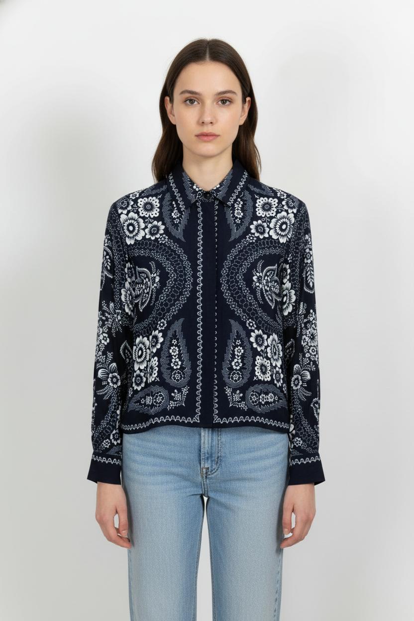 Chemise Bleu et Blanche - Taille S/36