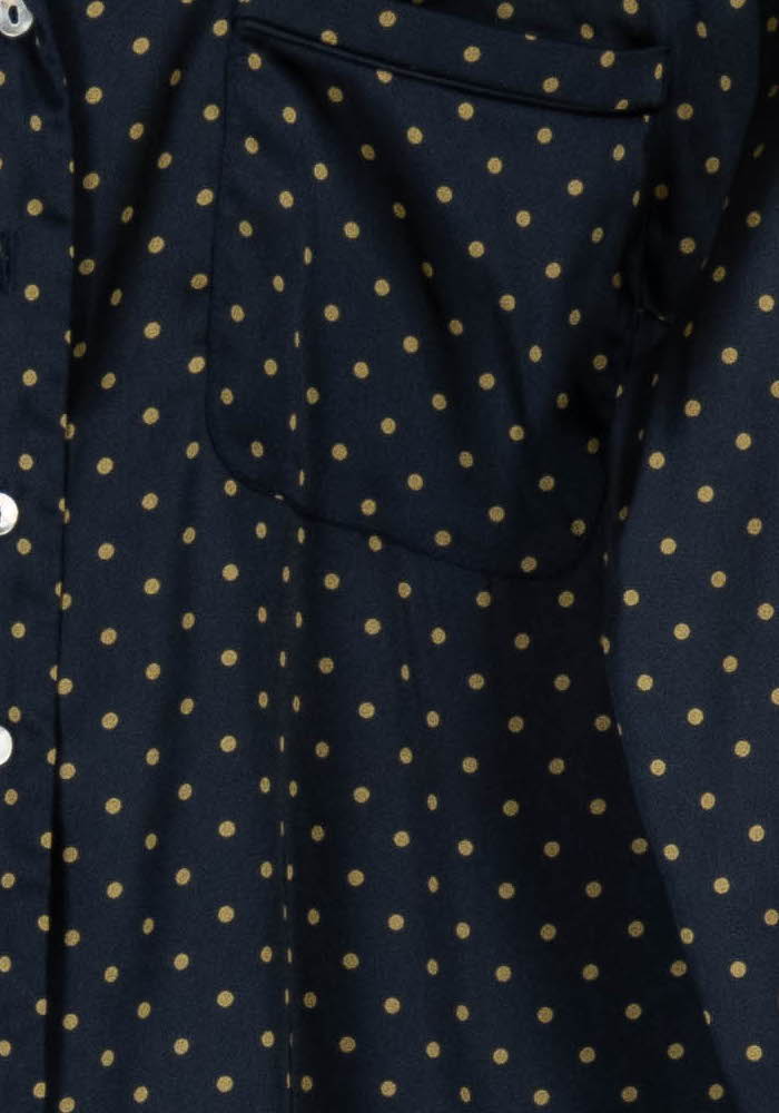Chemise Bleue à Pois Jaunes - Taille M/38 - Image 3