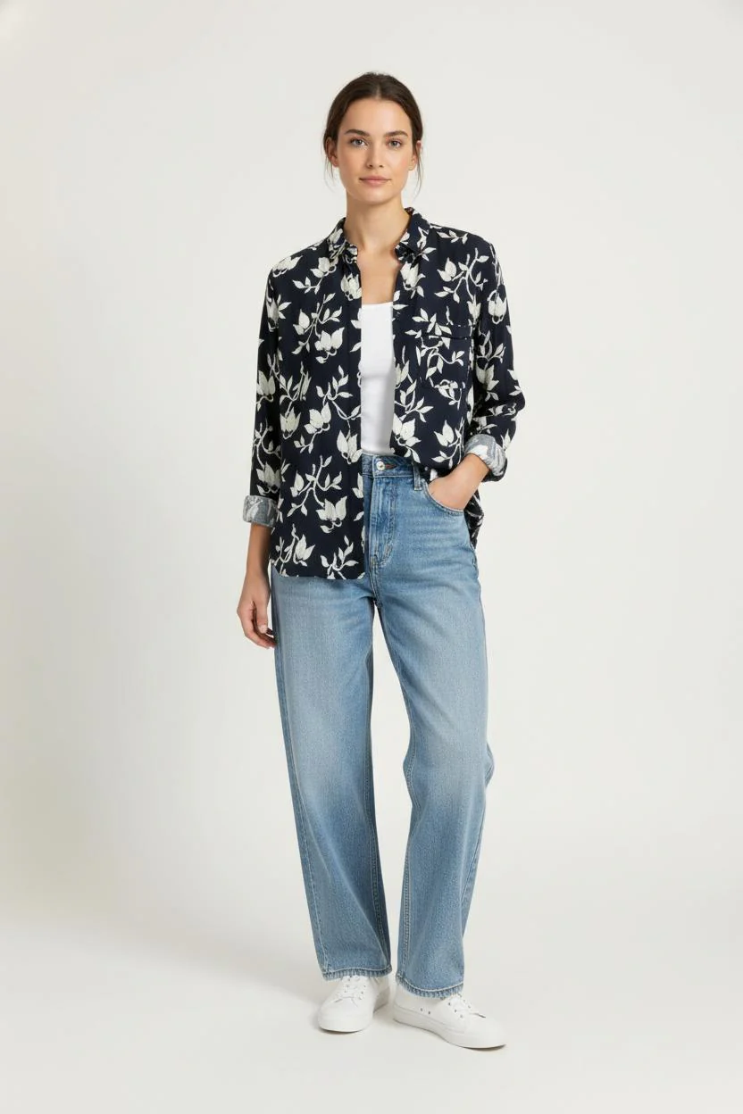 Chemise Bleue et Blanche - Taille L/40