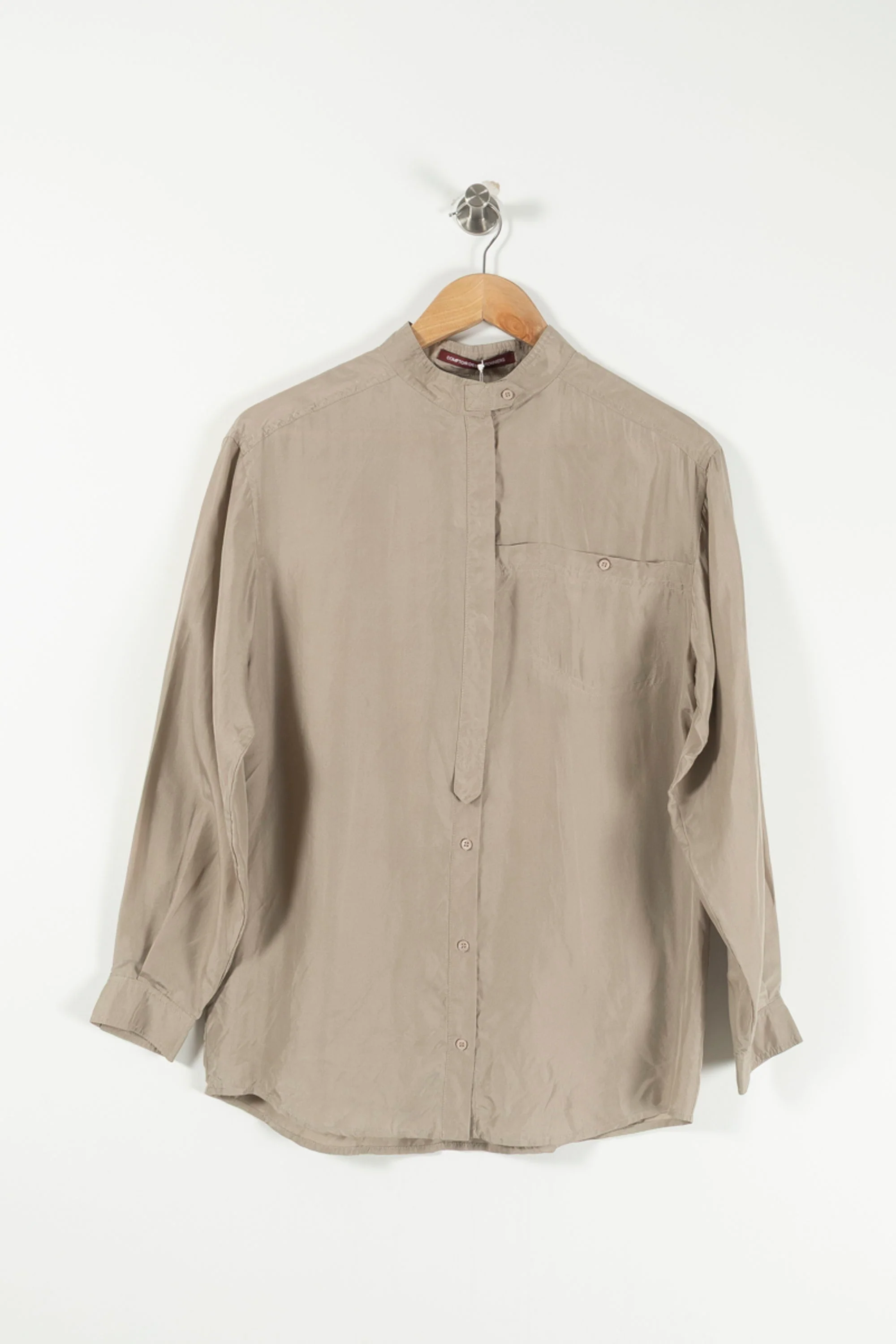 Chemise Col Mao Beige - Taille S/36 - Image 2
