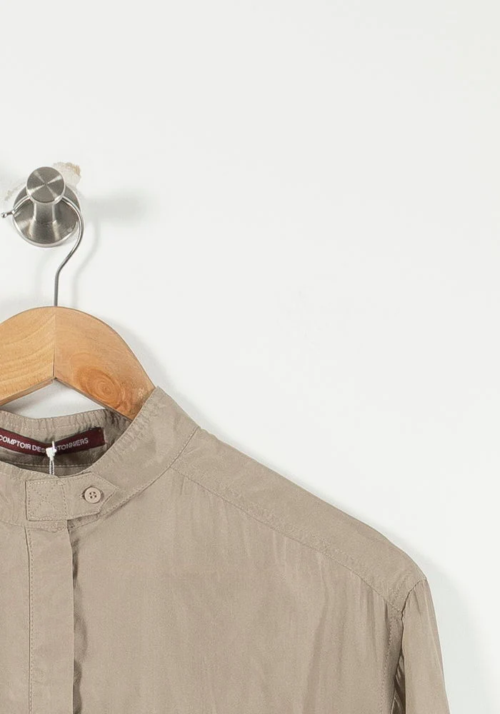 Chemise Col Mao Beige - Taille S/36 - Image 3