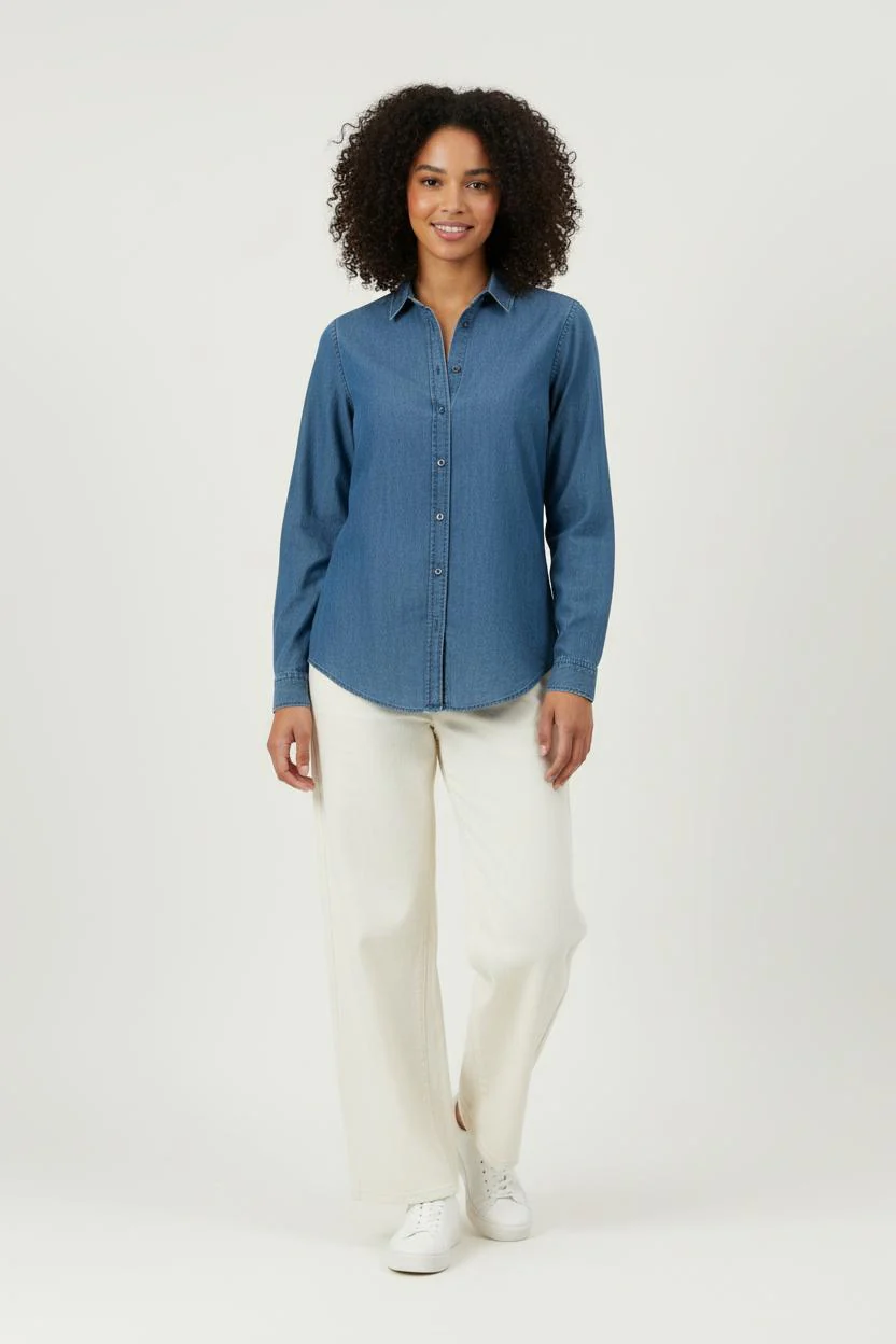 Chemise en Jean Bleue - Taille M/38