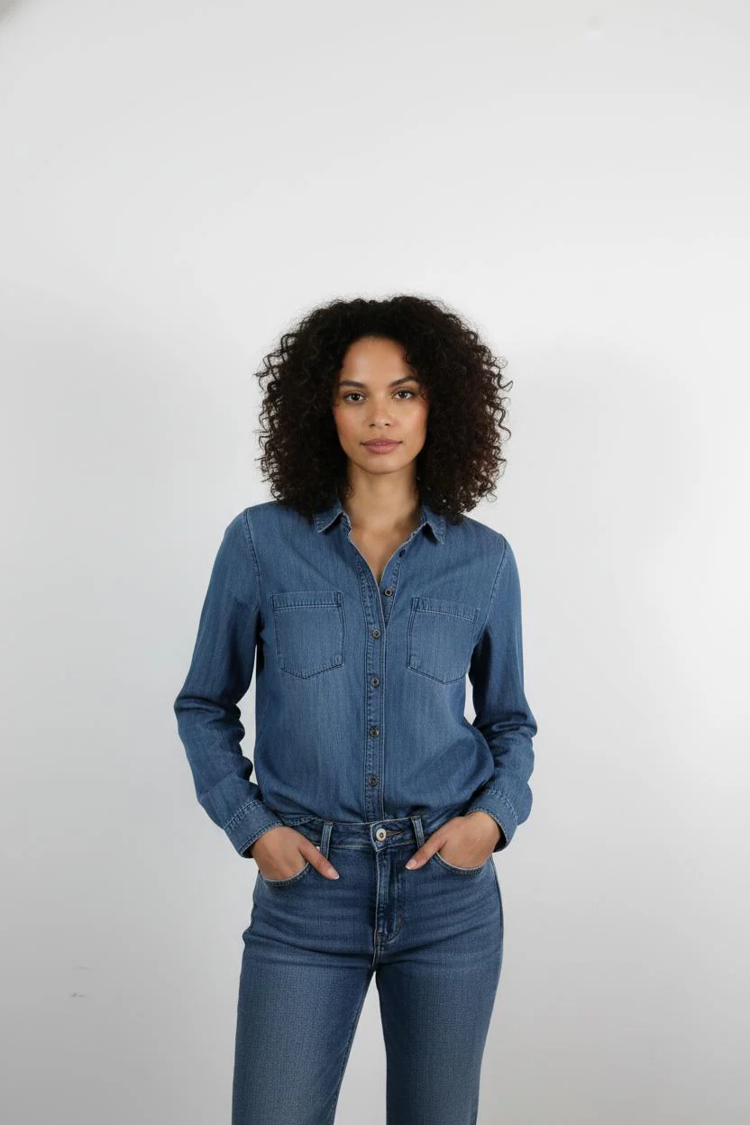 Chemise en Jean Bleue - Taille XL/42